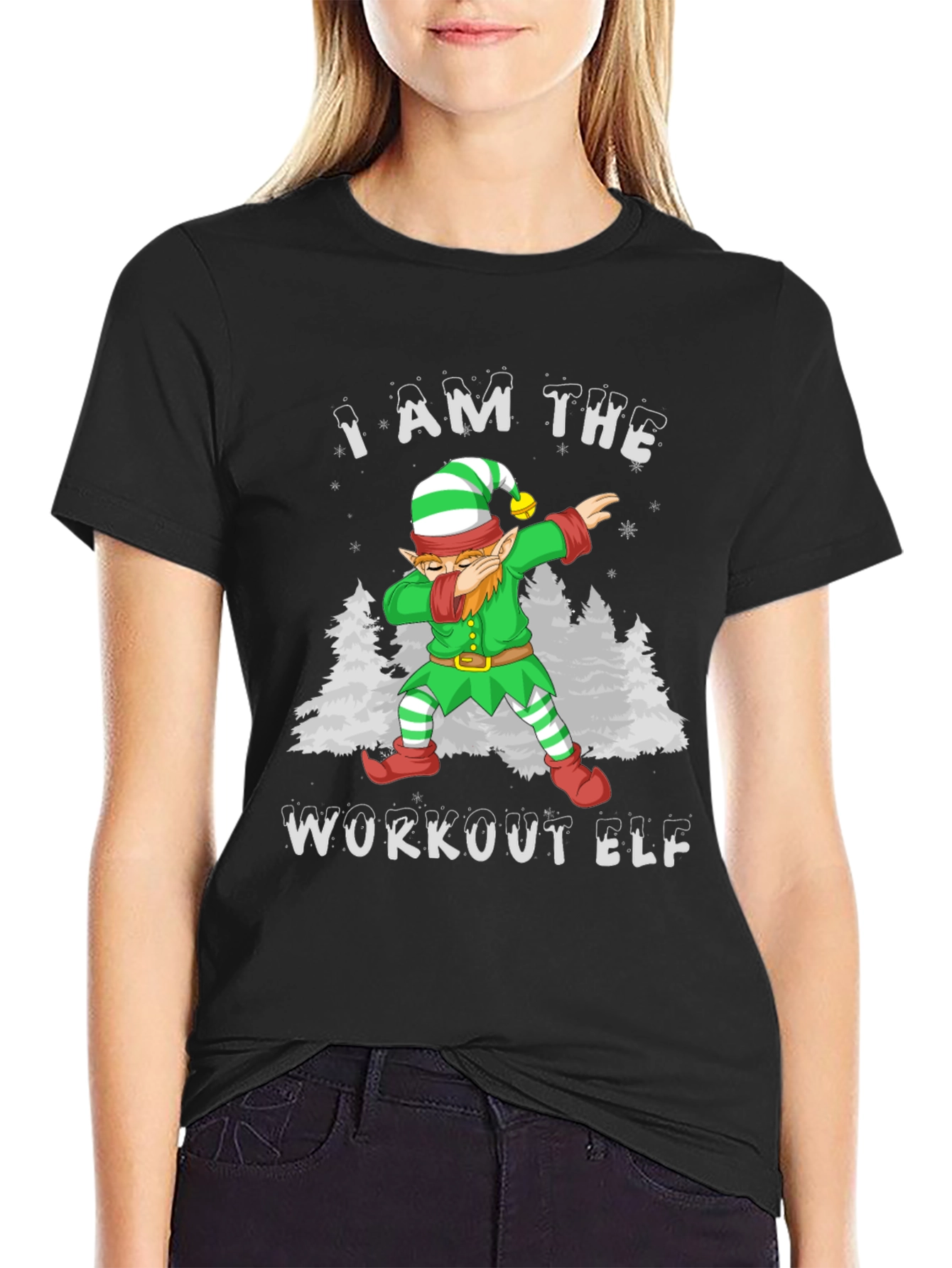 Workout Elf T-Shirt - Festive Fitness Apparel