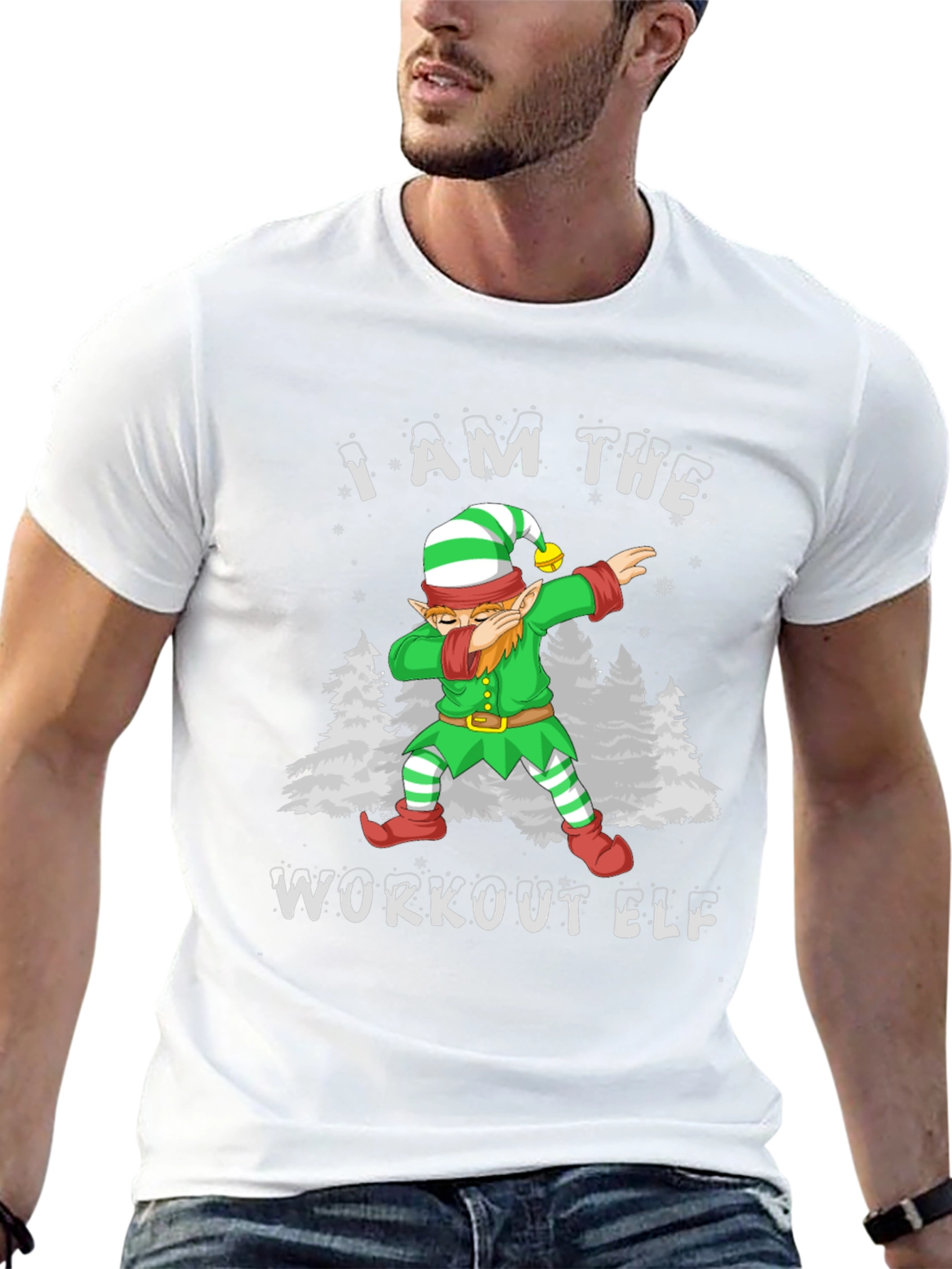 Workout Elf T-Shirt - Festive Fitness Apparel