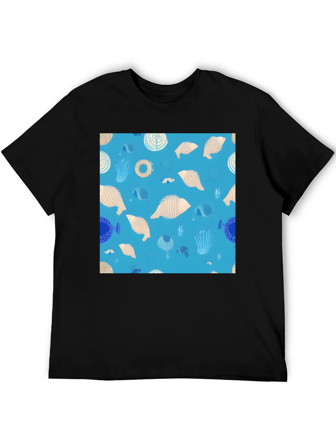 Funky Fish Pattern T-Shirt