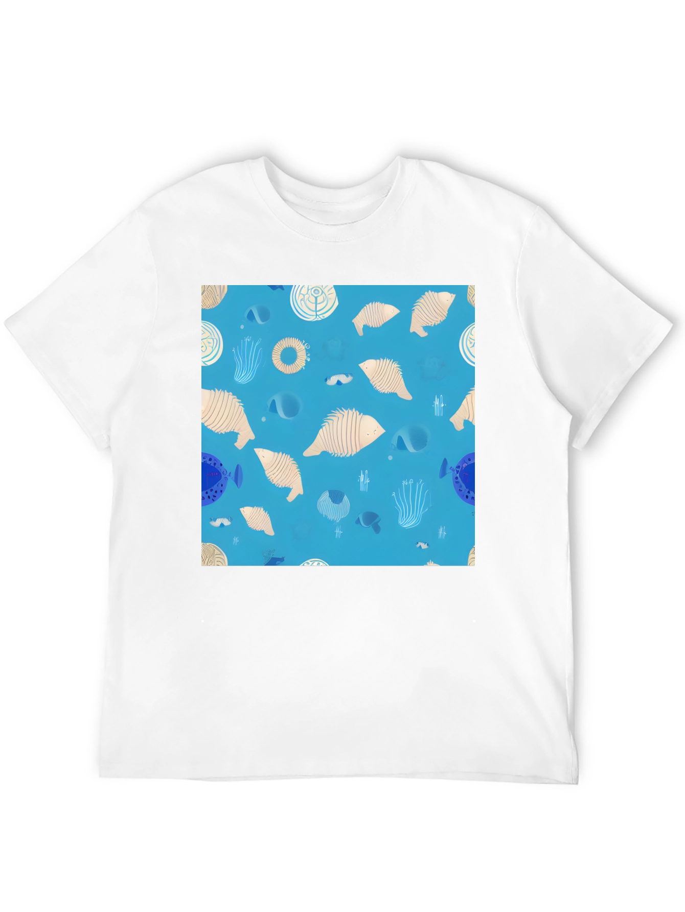 Funky Fish Pattern T-Shirt