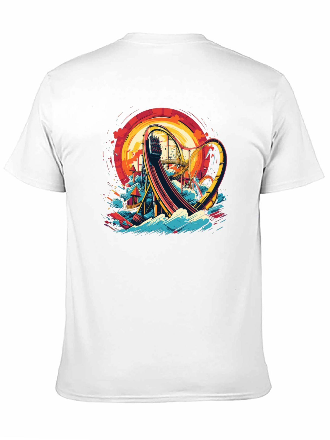 Roller Coaster Graphic T-Shirt - Thrill Ride Tee