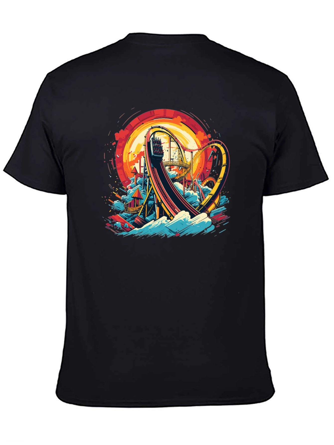 Roller Coaster Graphic T-Shirt - Thrill Ride Tee