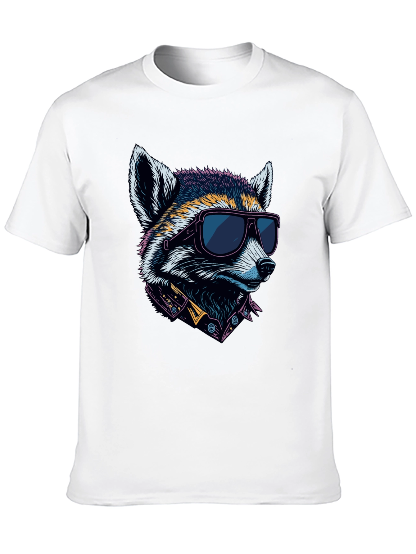 Cool Raccoon Graphic Tee - Black