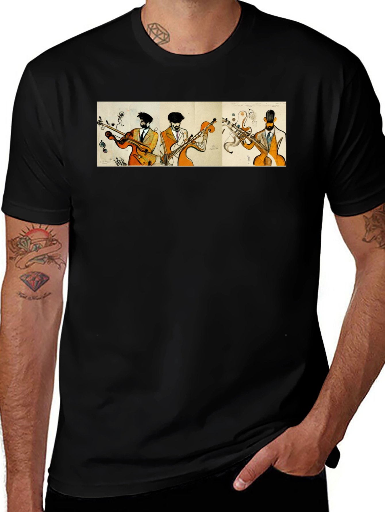 Jazz Quartet T-Shirt - Cool Musician Design