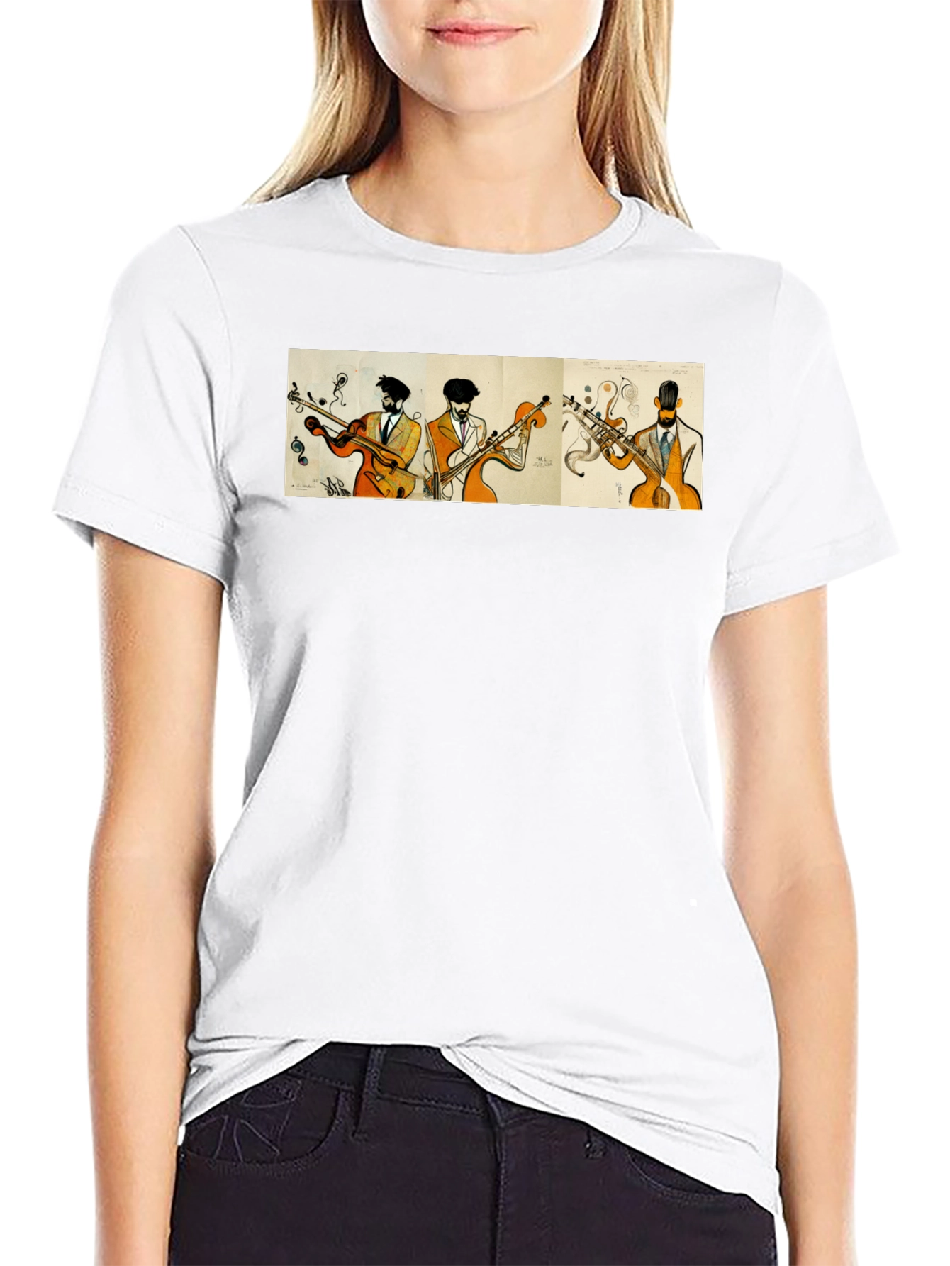 Jazz Quartet T-Shirt - Cool Musician Design
