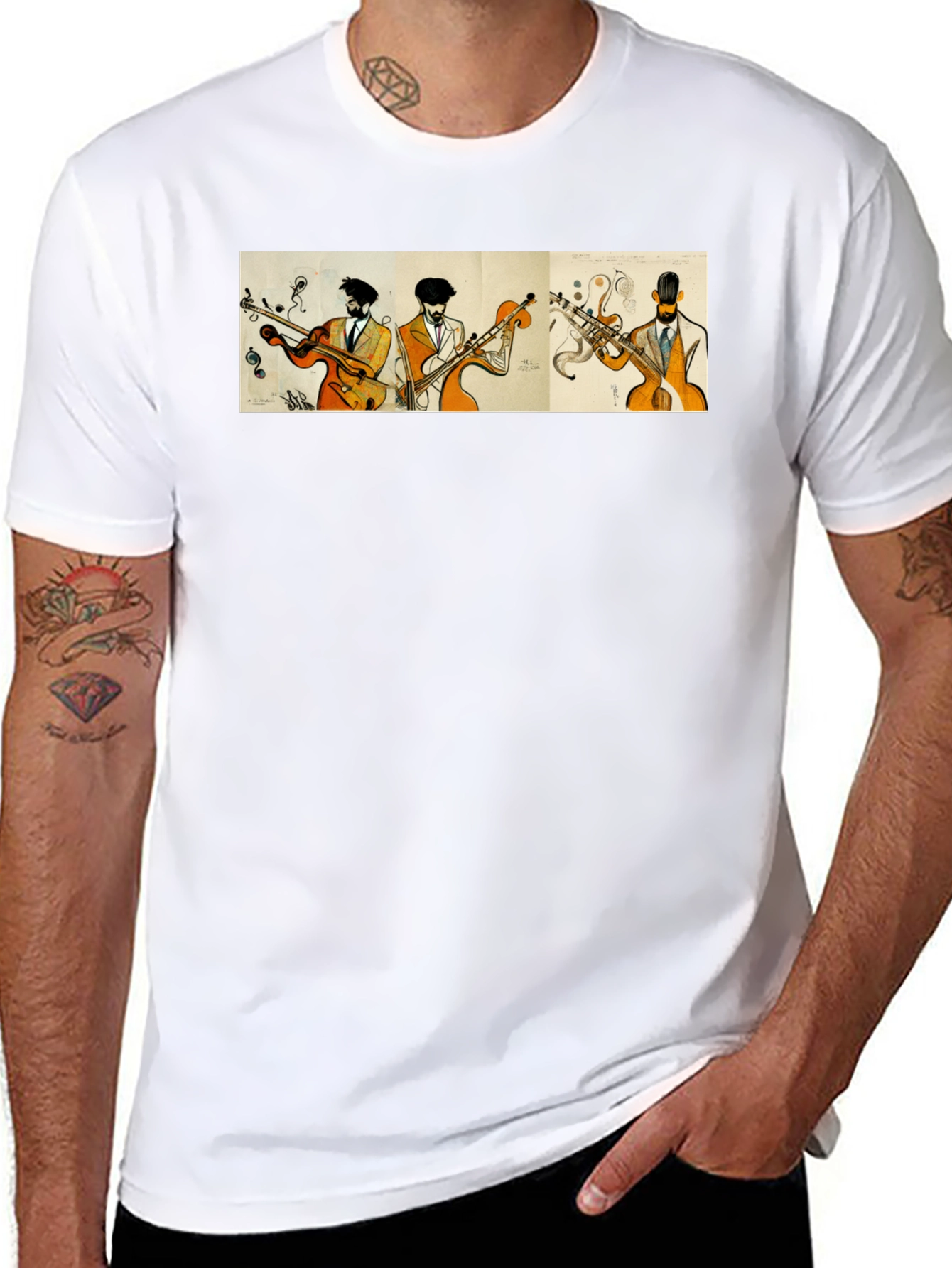 Jazz Quartet T-Shirt - Cool Musician Design