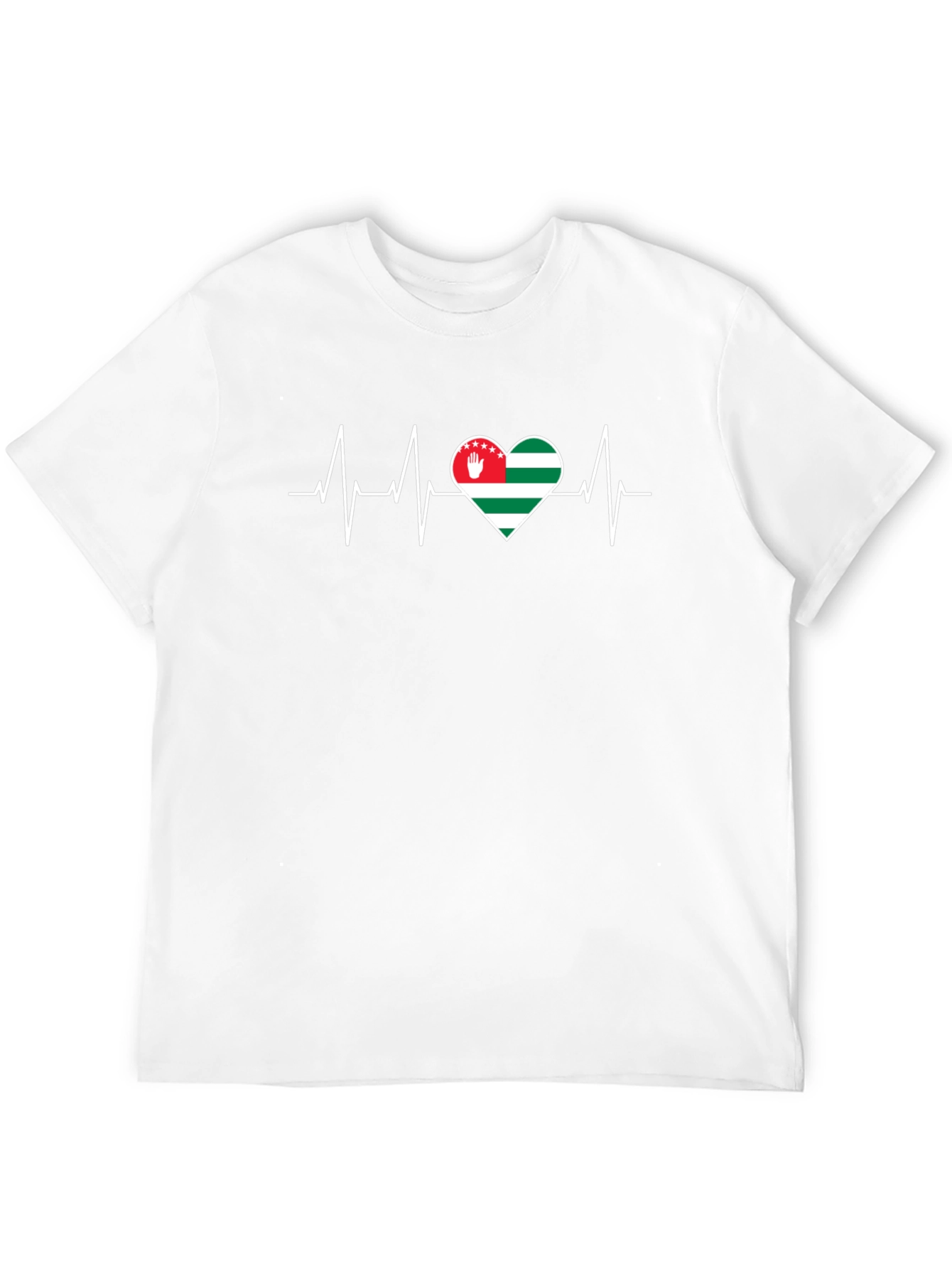 Abkhazia Flag Heartbeat T-Shirt