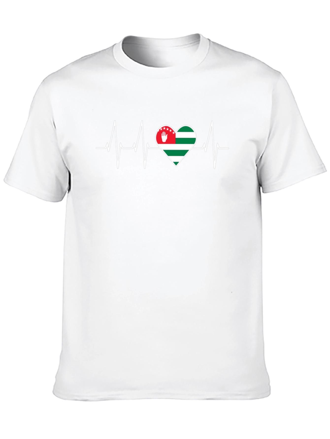 Abkhazia Flag Heartbeat T-Shirt