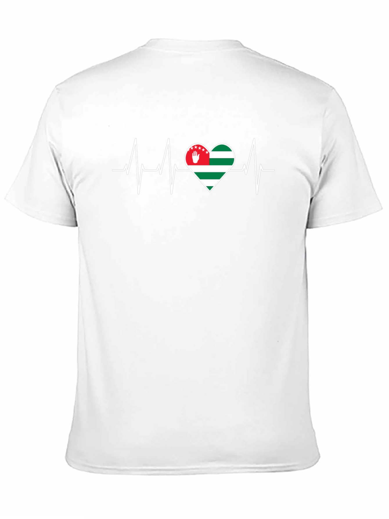 Abkhazia Flag Heartbeat T-Shirt