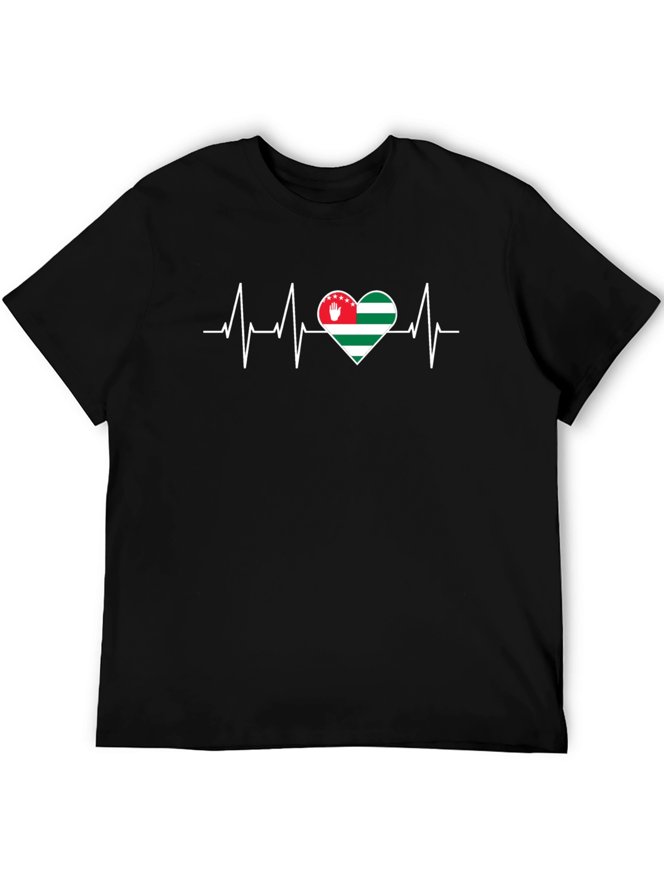 Abkhazia Flag Heartbeat T-Shirt