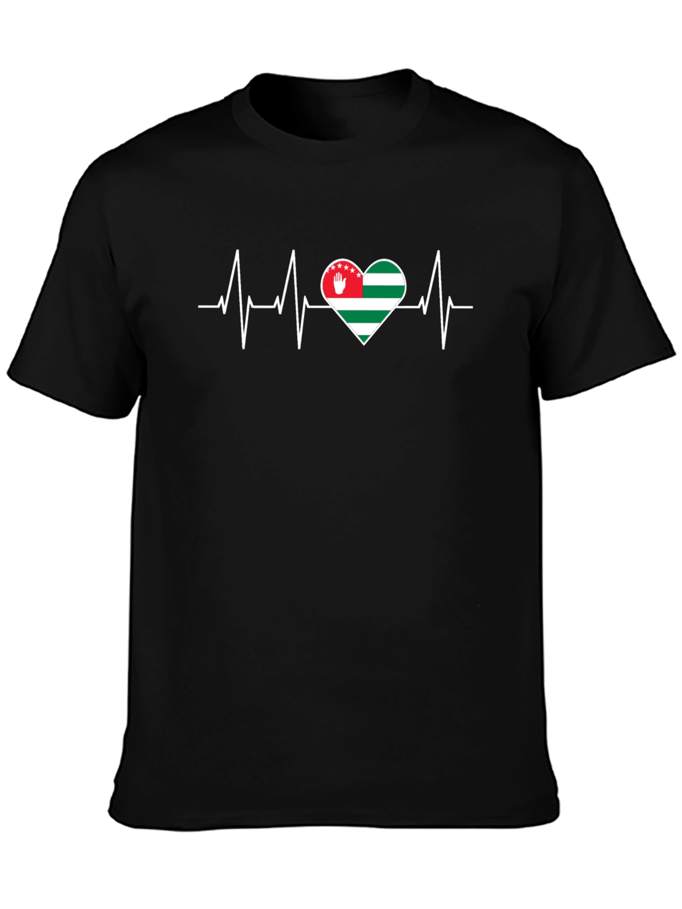Abkhazia Flag Heartbeat T-Shirt
