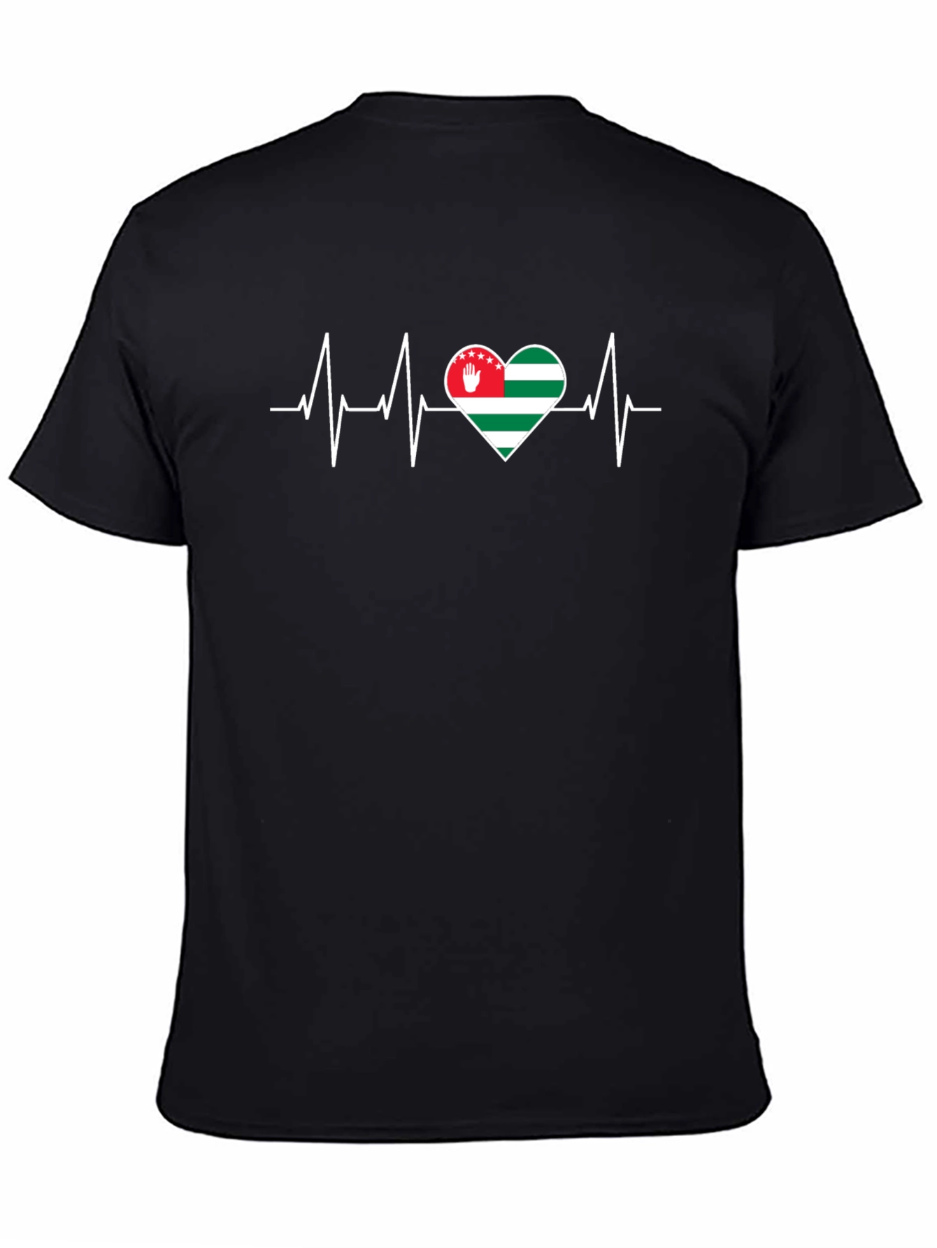 Abkhazia Flag Heartbeat T-Shirt