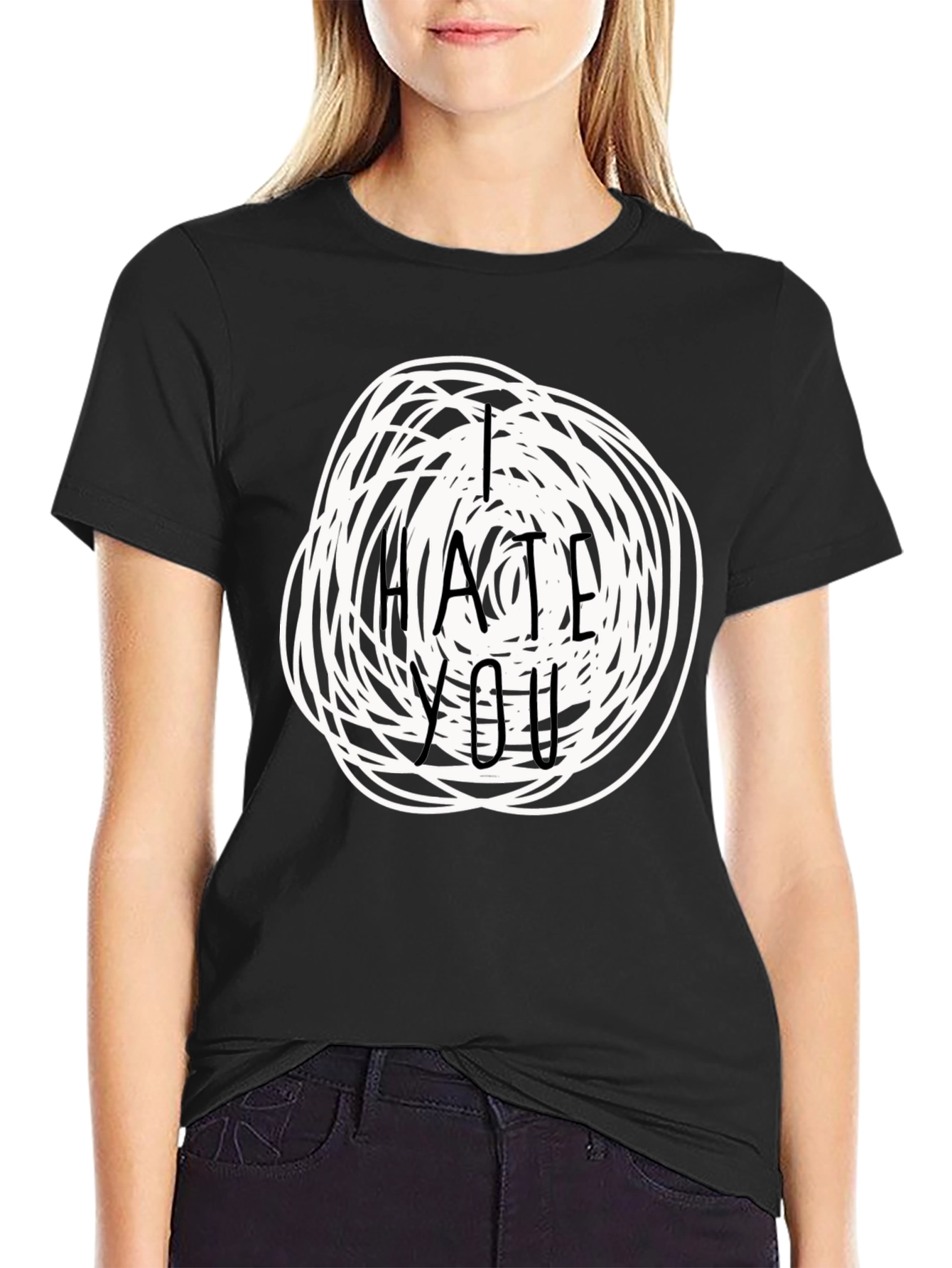 I Hate You Graphic Tee - Funny Sarcastic T-Shirt