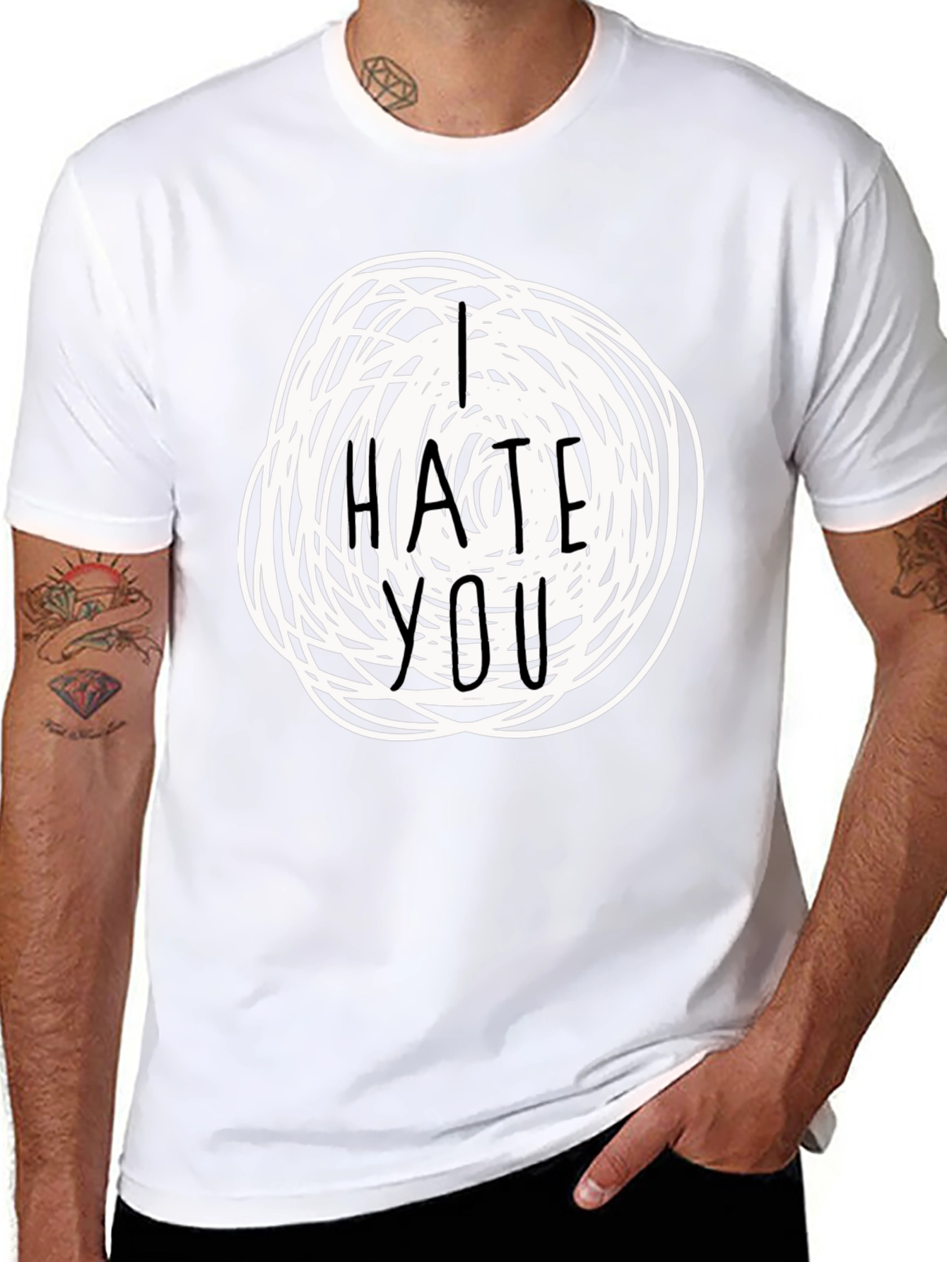 I Hate You Graphic Tee - Funny Sarcastic T-Shirt