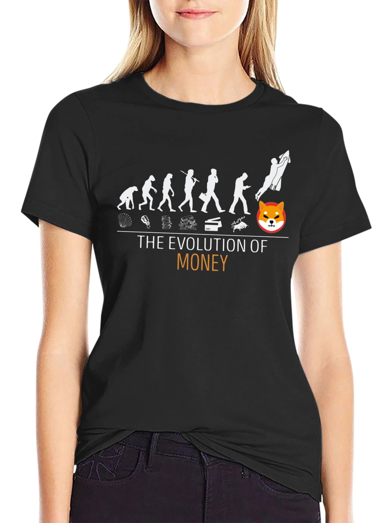 Evolution of Money Shiba Inu T-Shirt