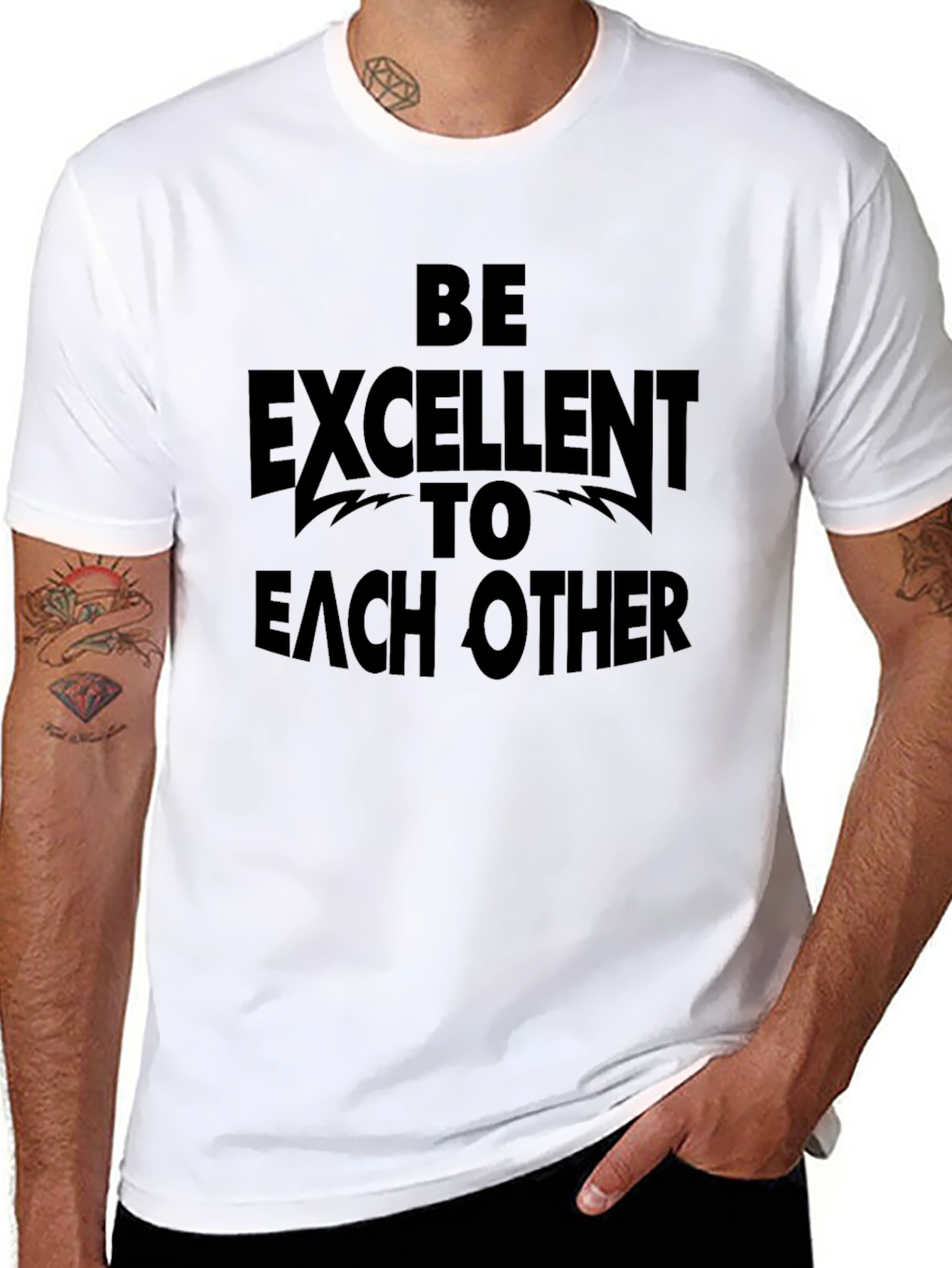 Be Excellent To Each Other Black T-Shirt