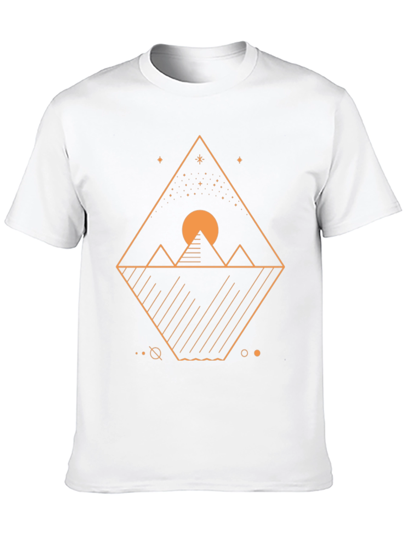 Geometric Pyramid Graphic Tee - Mens Black T-Shirt
