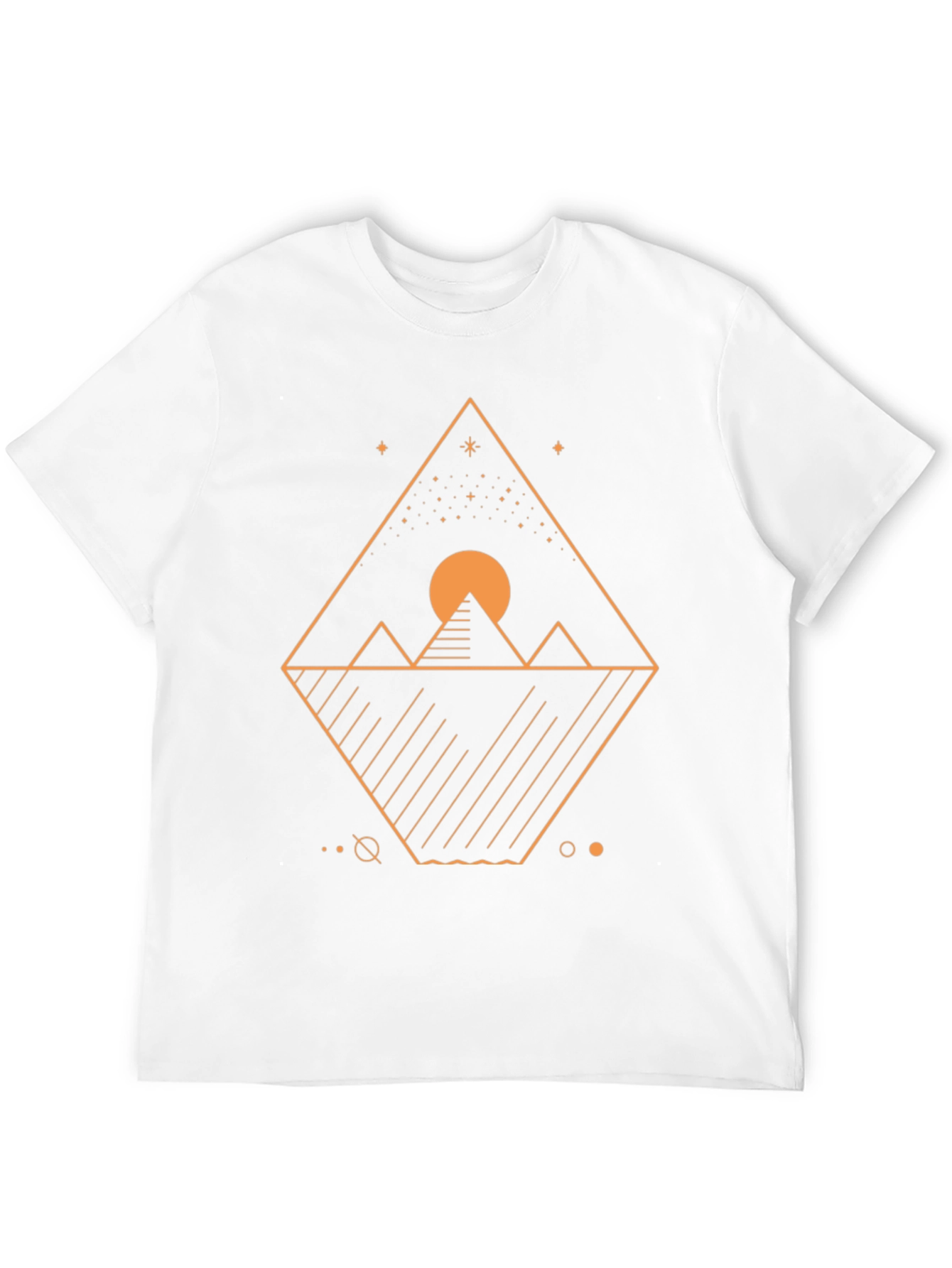 Geometric Pyramid Graphic Tee - Mens Black T-Shirt