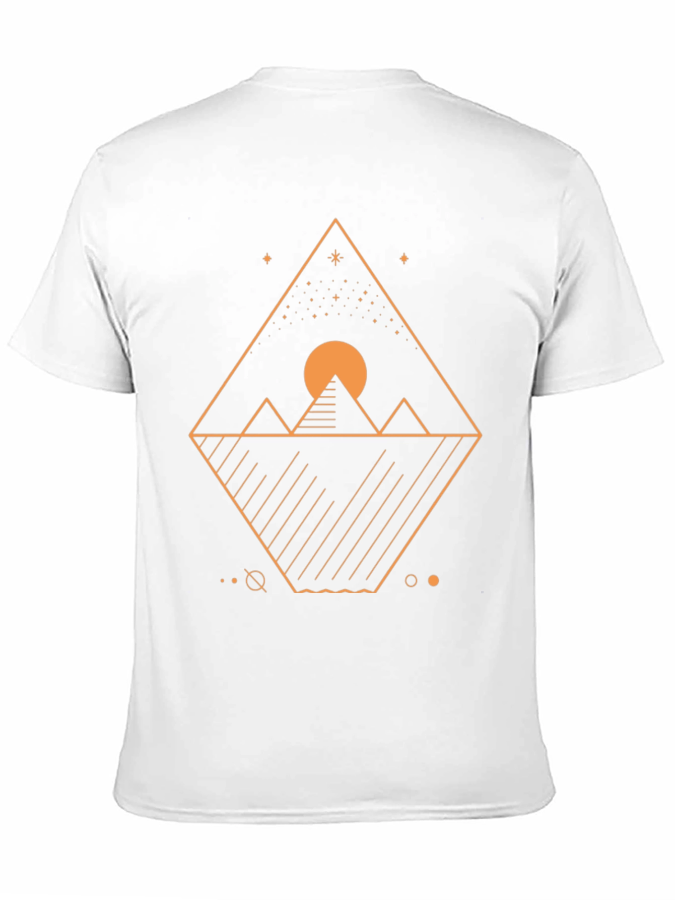 Geometric Pyramid Graphic Tee - Mens Black T-Shirt