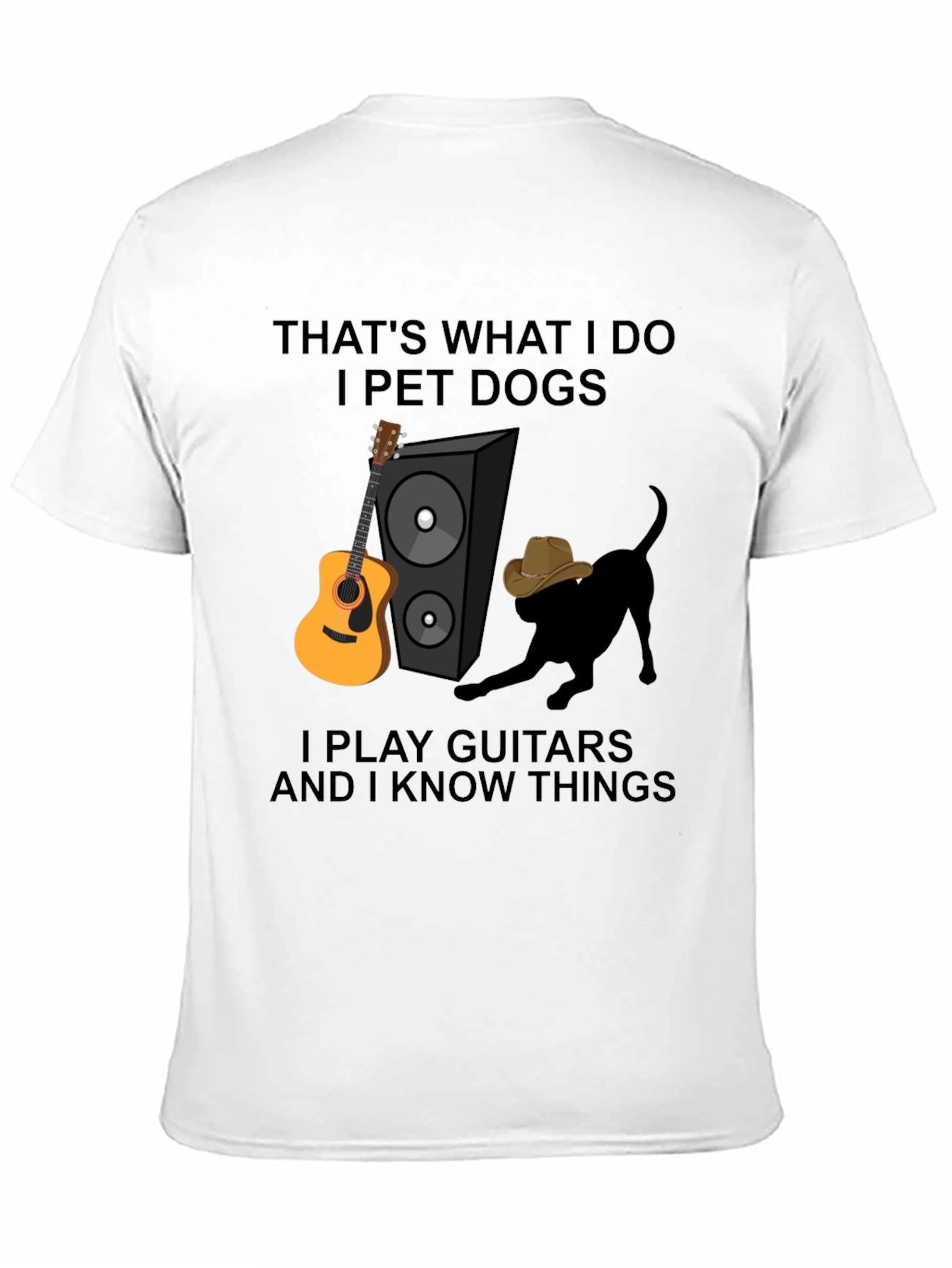 Dog Petting Guitar Player T-Shirt