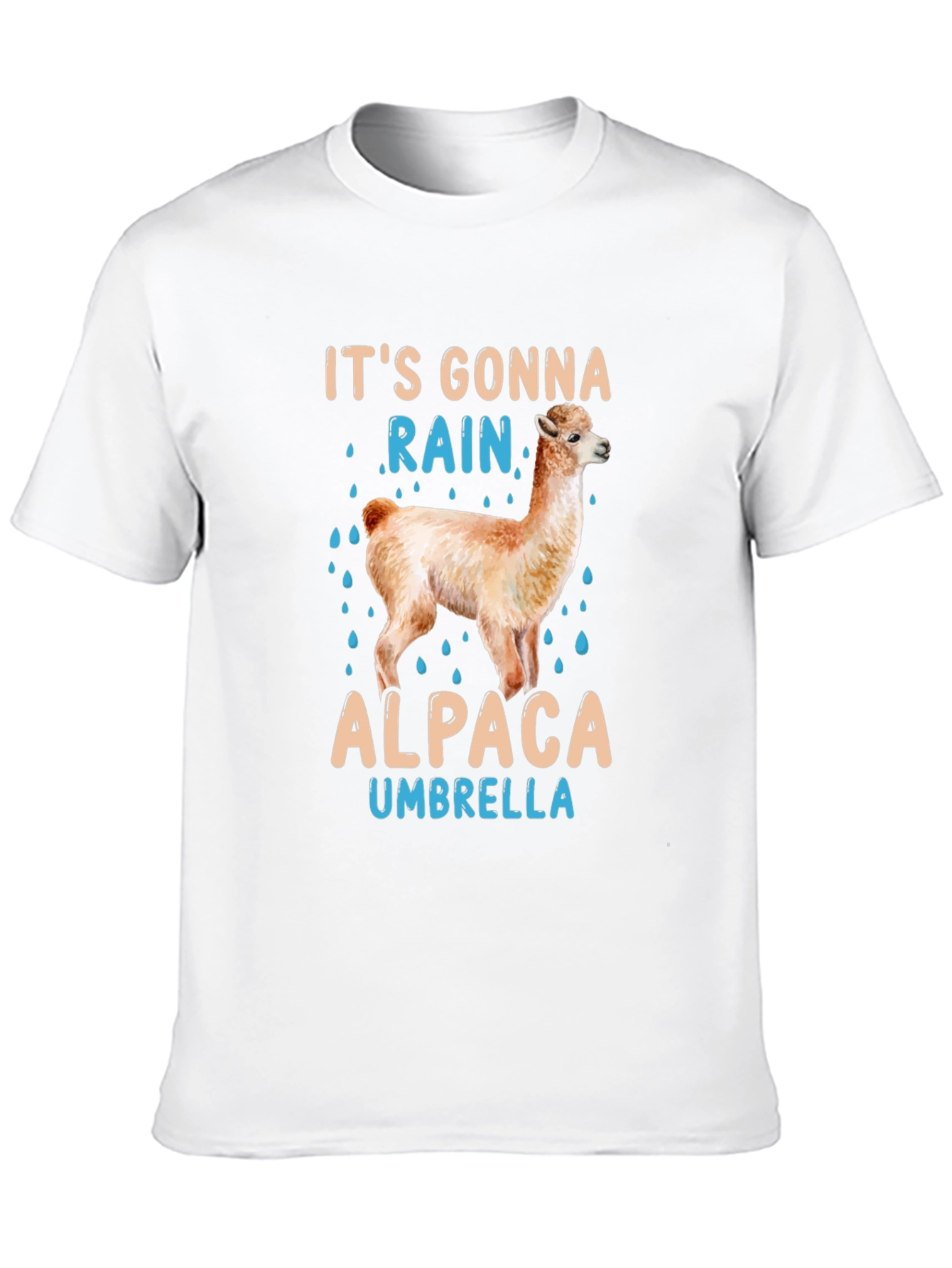 Its Gonna Rain Alpaca Umbrella T-Shirt
