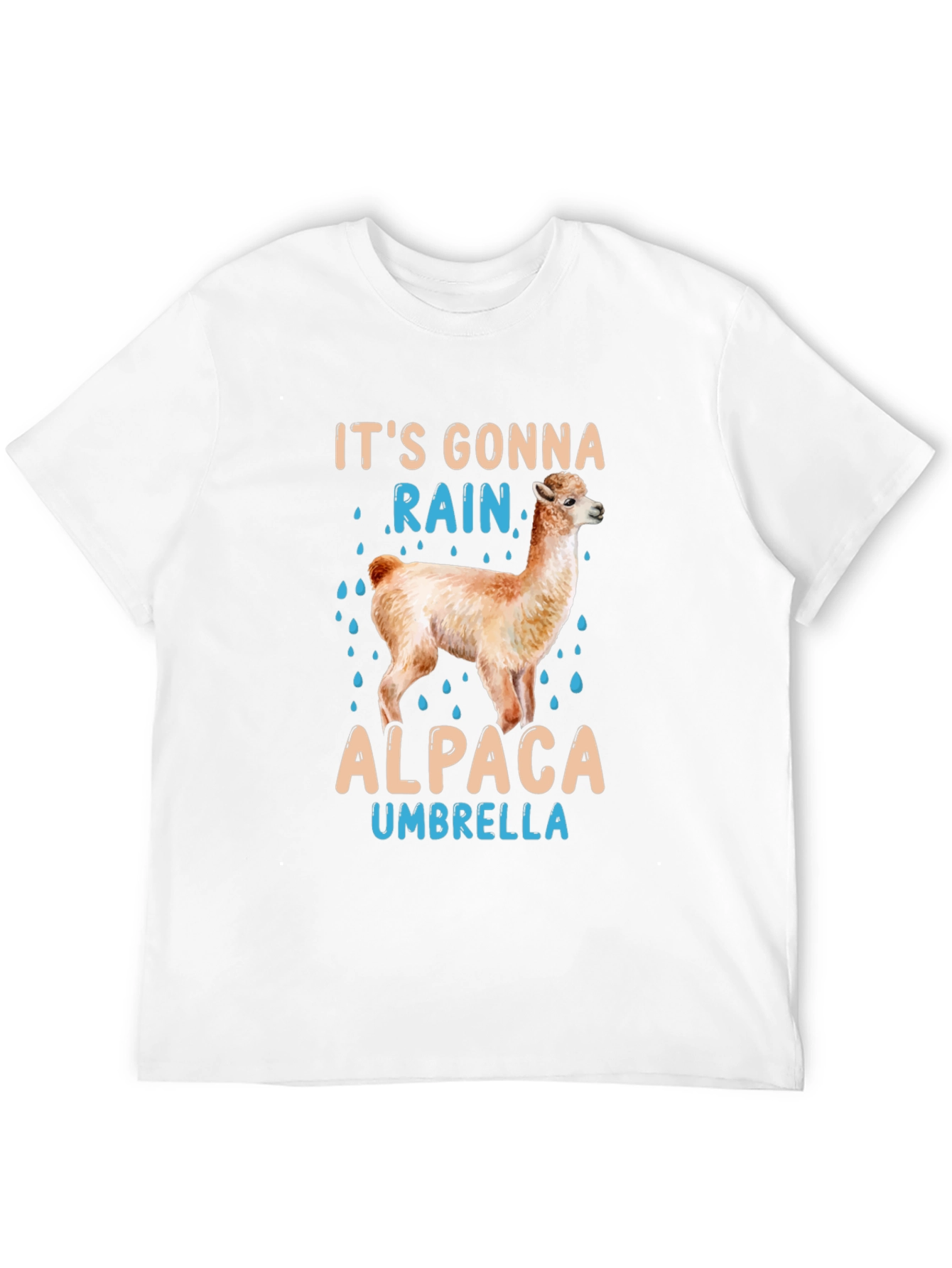 Its Gonna Rain Alpaca Umbrella T-Shirt
