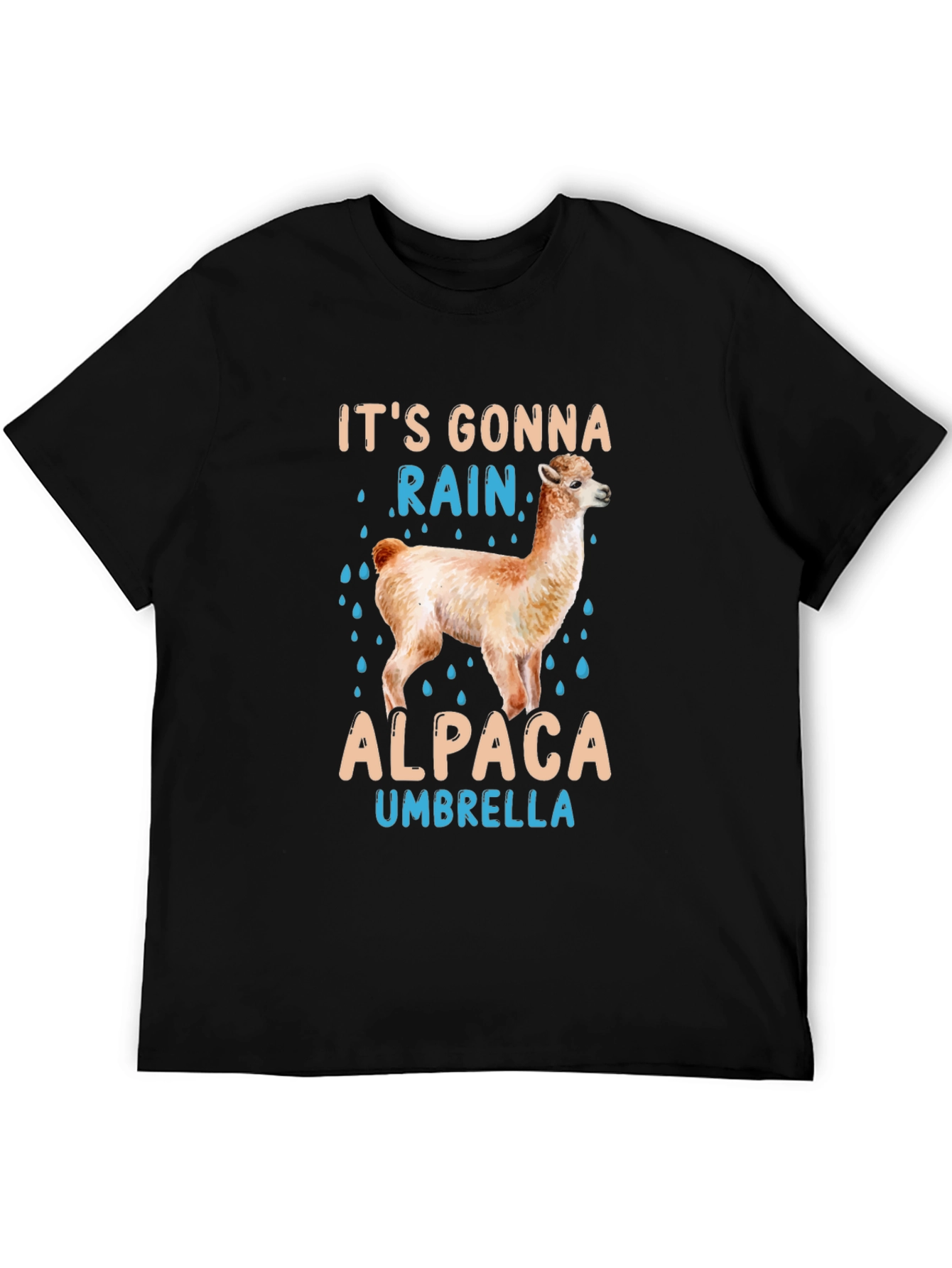 Its Gonna Rain Alpaca Umbrella T-Shirt