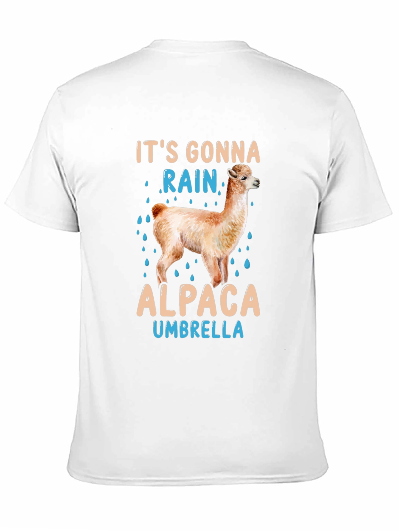 Its Gonna Rain Alpaca Umbrella T-Shirt