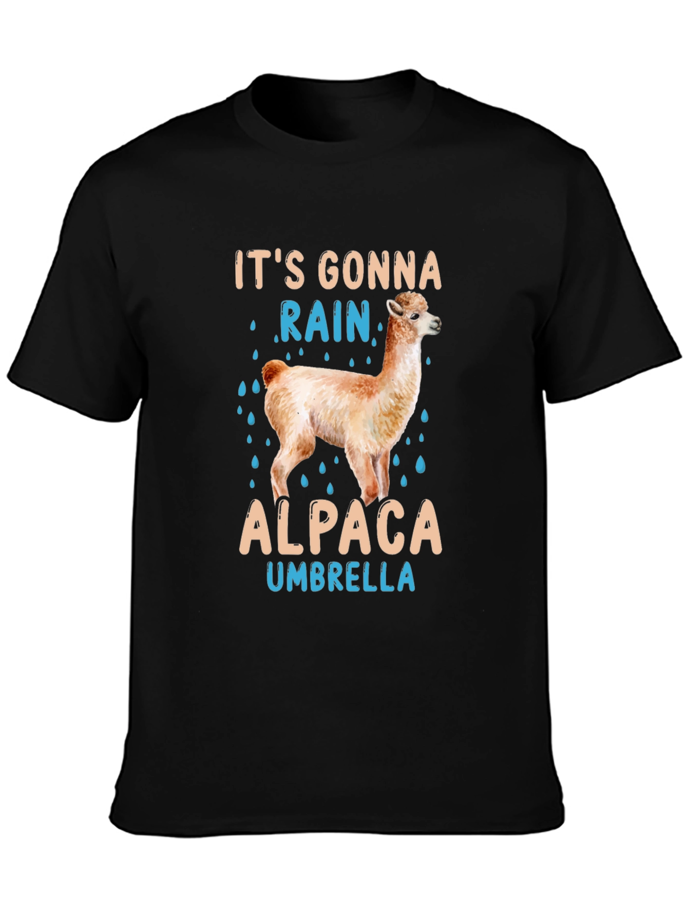 Its Gonna Rain Alpaca Umbrella T-Shirt