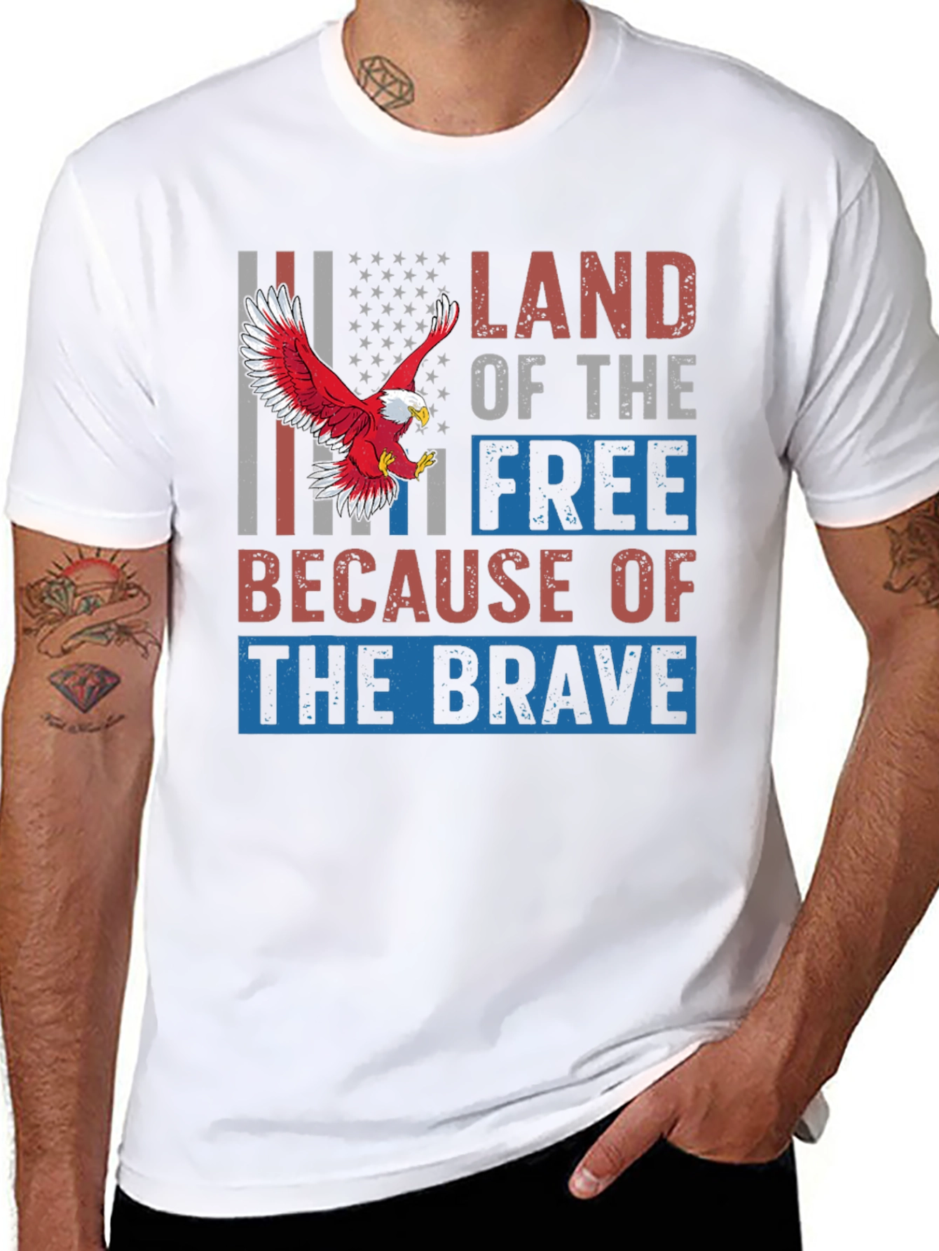 Land of the Free Patriotic Eagle T-Shirt