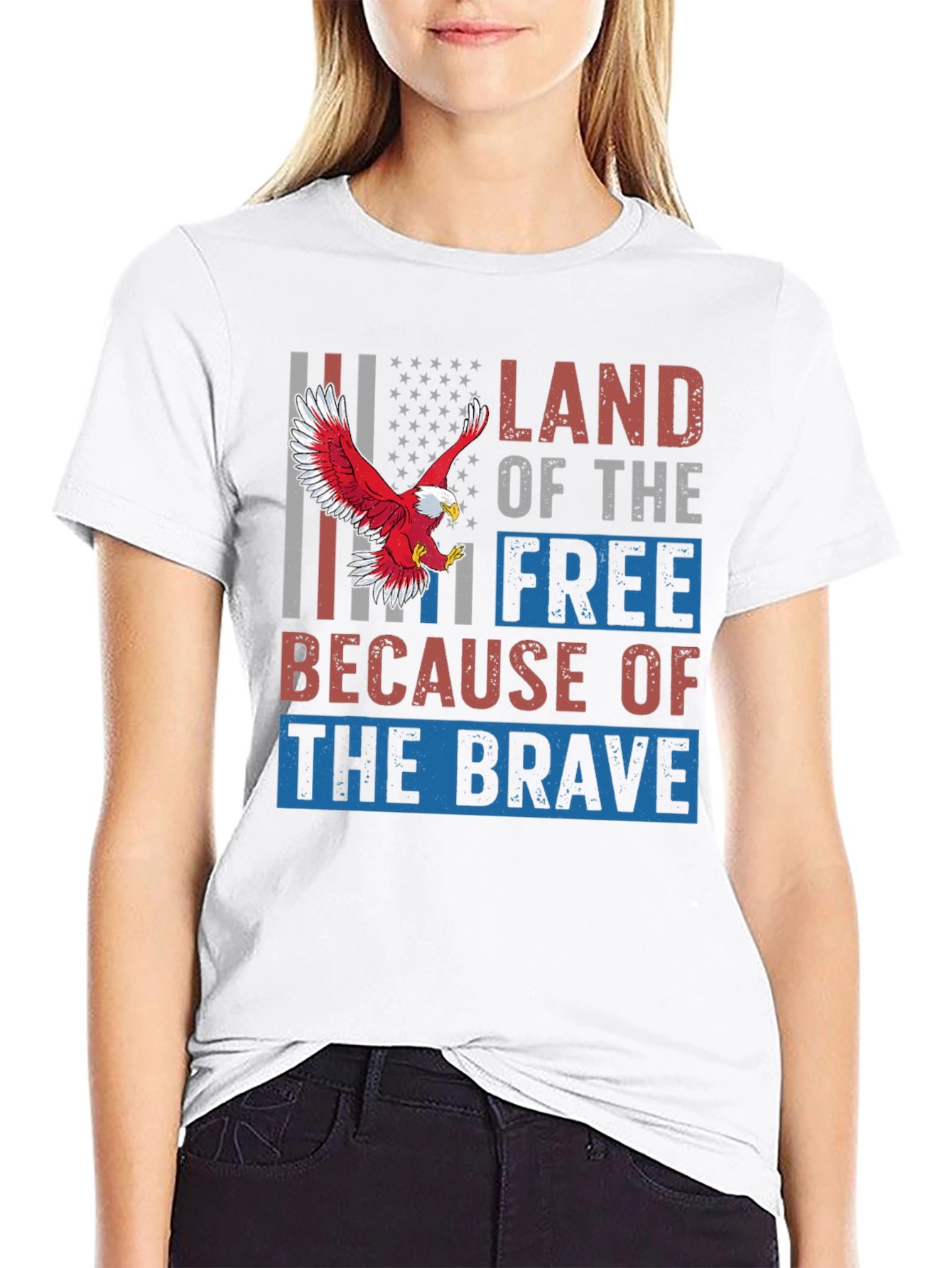 Land of the Free Patriotic Eagle T-Shirt