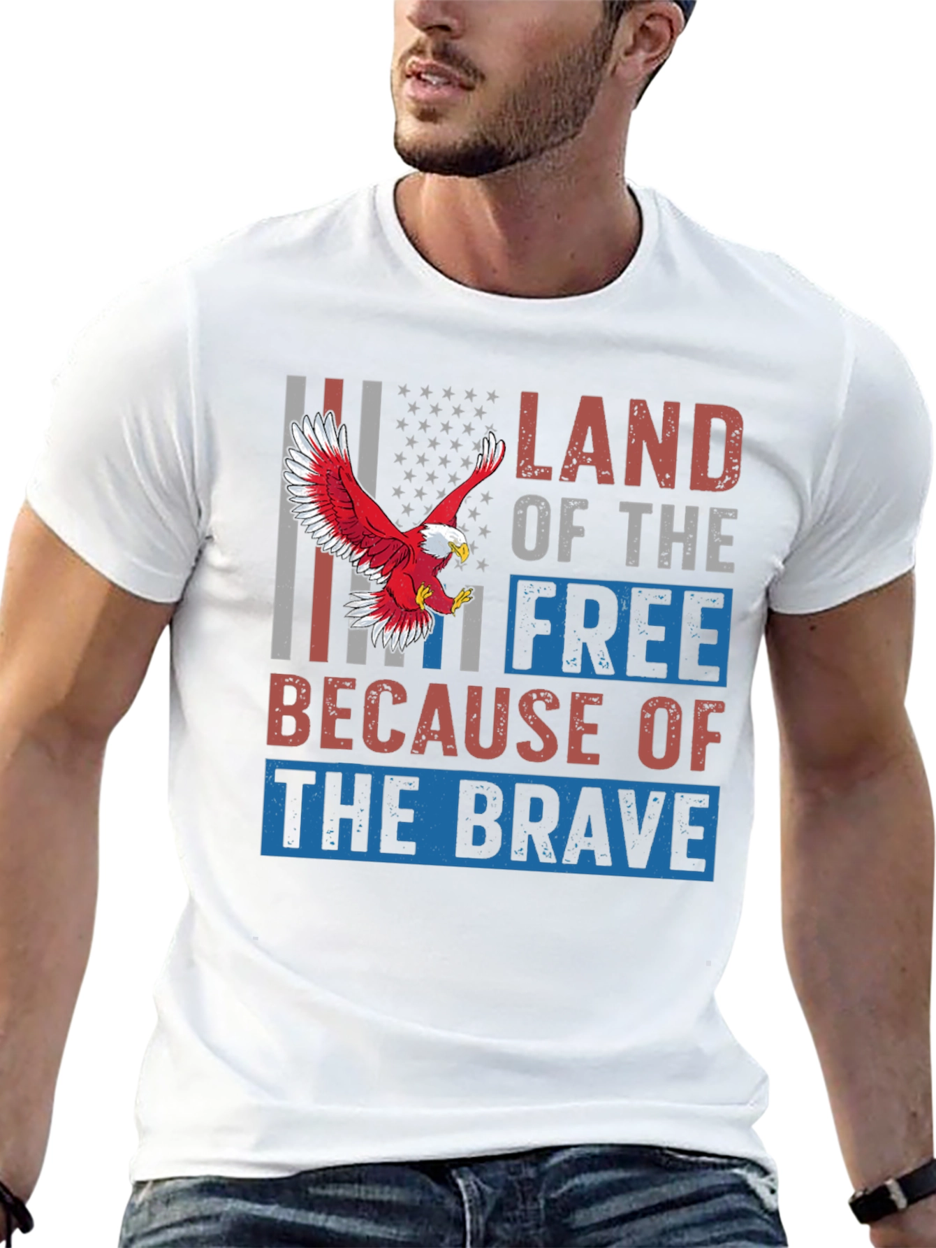 Land of the Free Patriotic Eagle T-Shirt