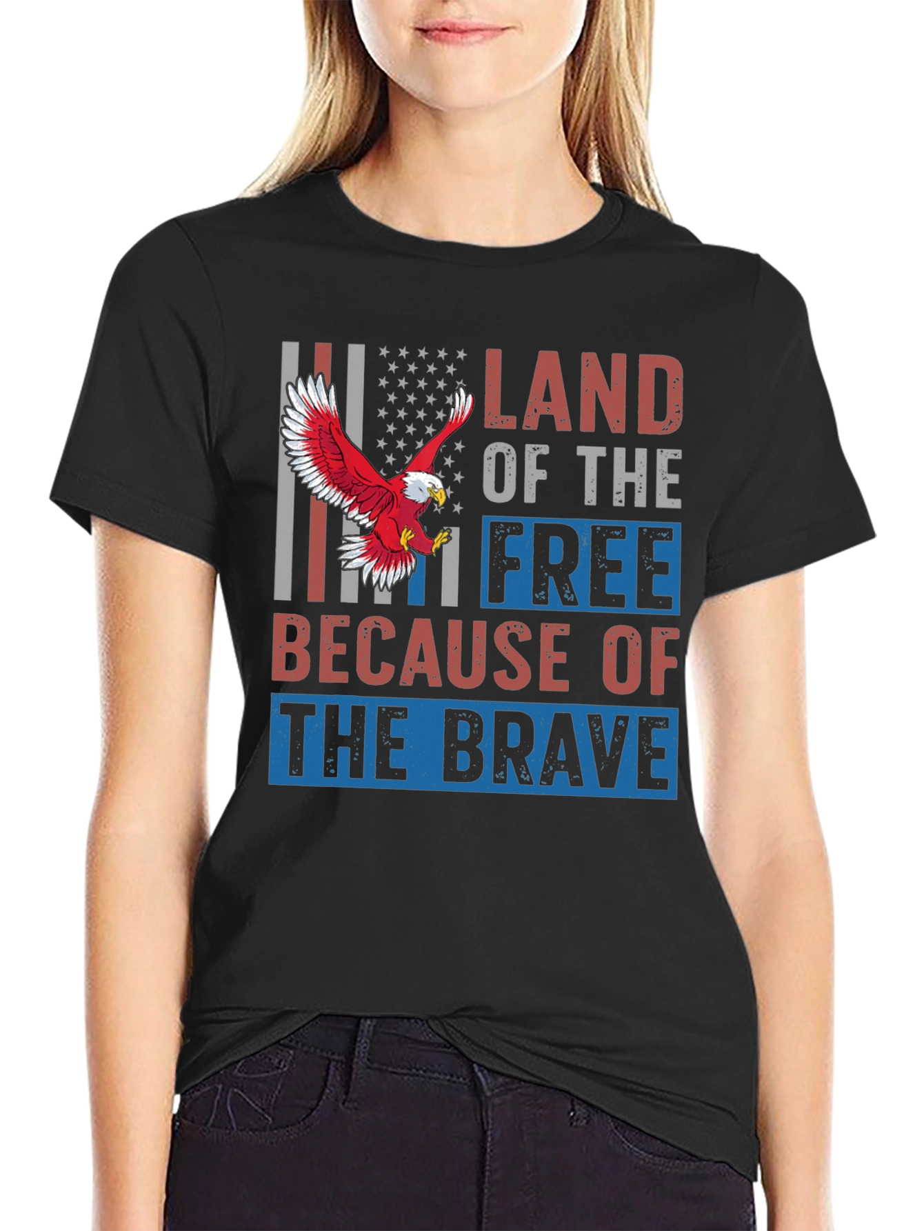 Land of the Free Patriotic Eagle T-Shirt