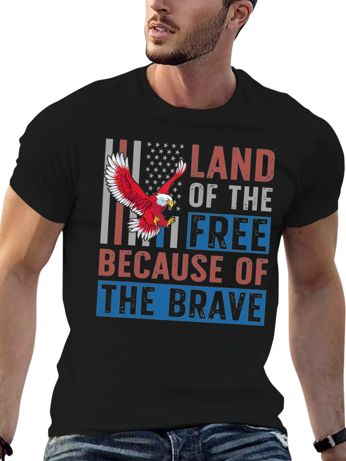 Land of the Free Patriotic Eagle T-Shirt