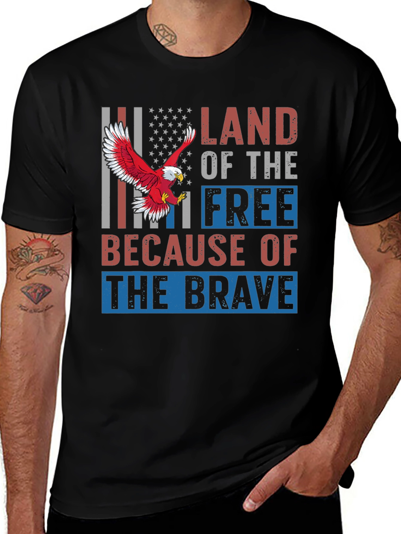 Land of the Free Patriotic Eagle T-Shirt