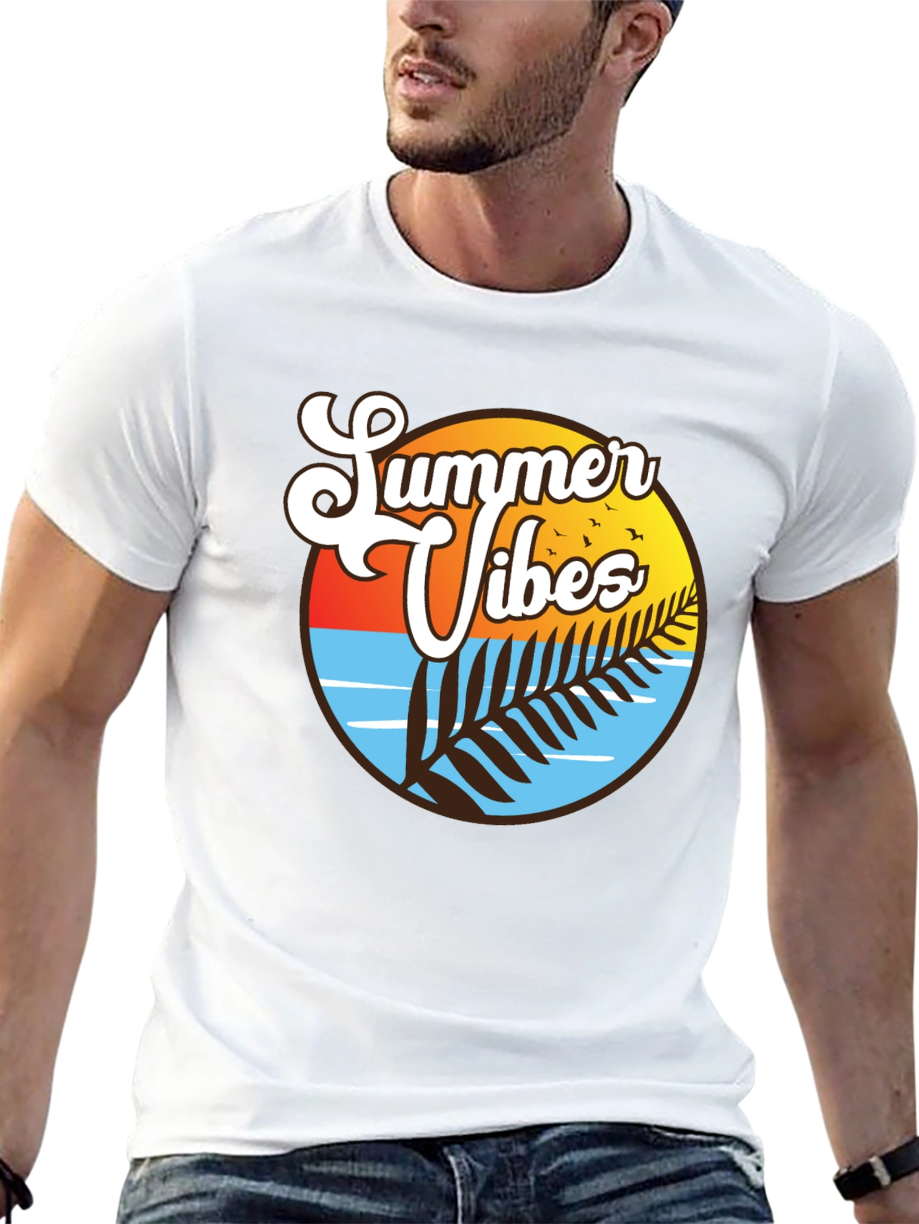 Summer Vibes T-Shirt - Tropical Design