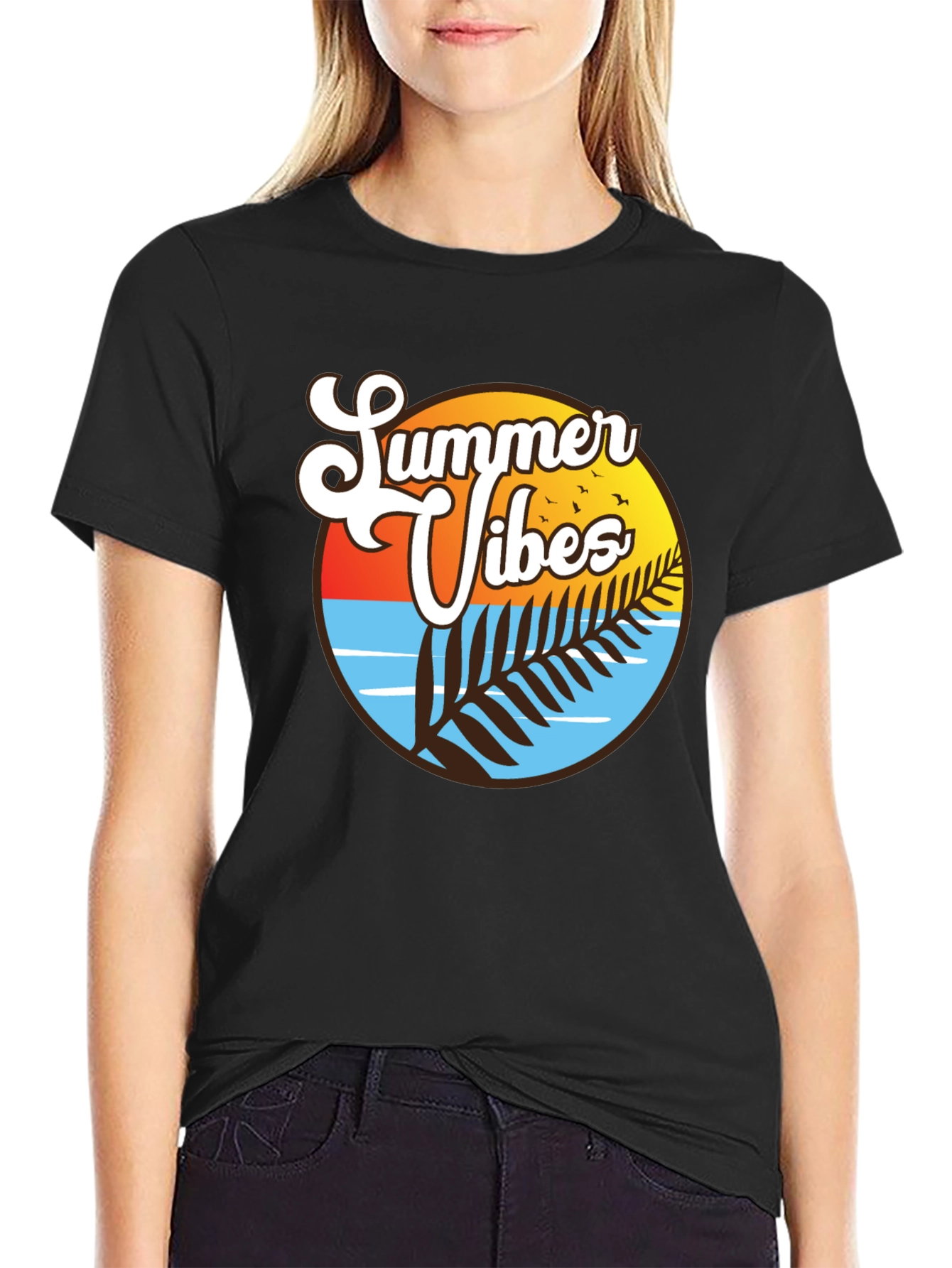 Summer Vibes T-Shirt - Tropical Design