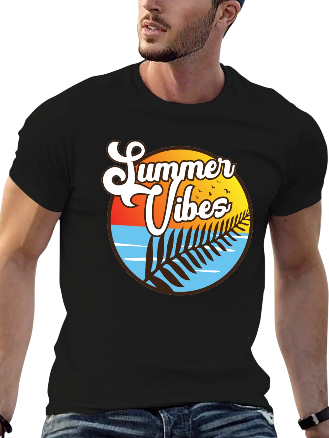Summer Vibes T-Shirt - Tropical Design
