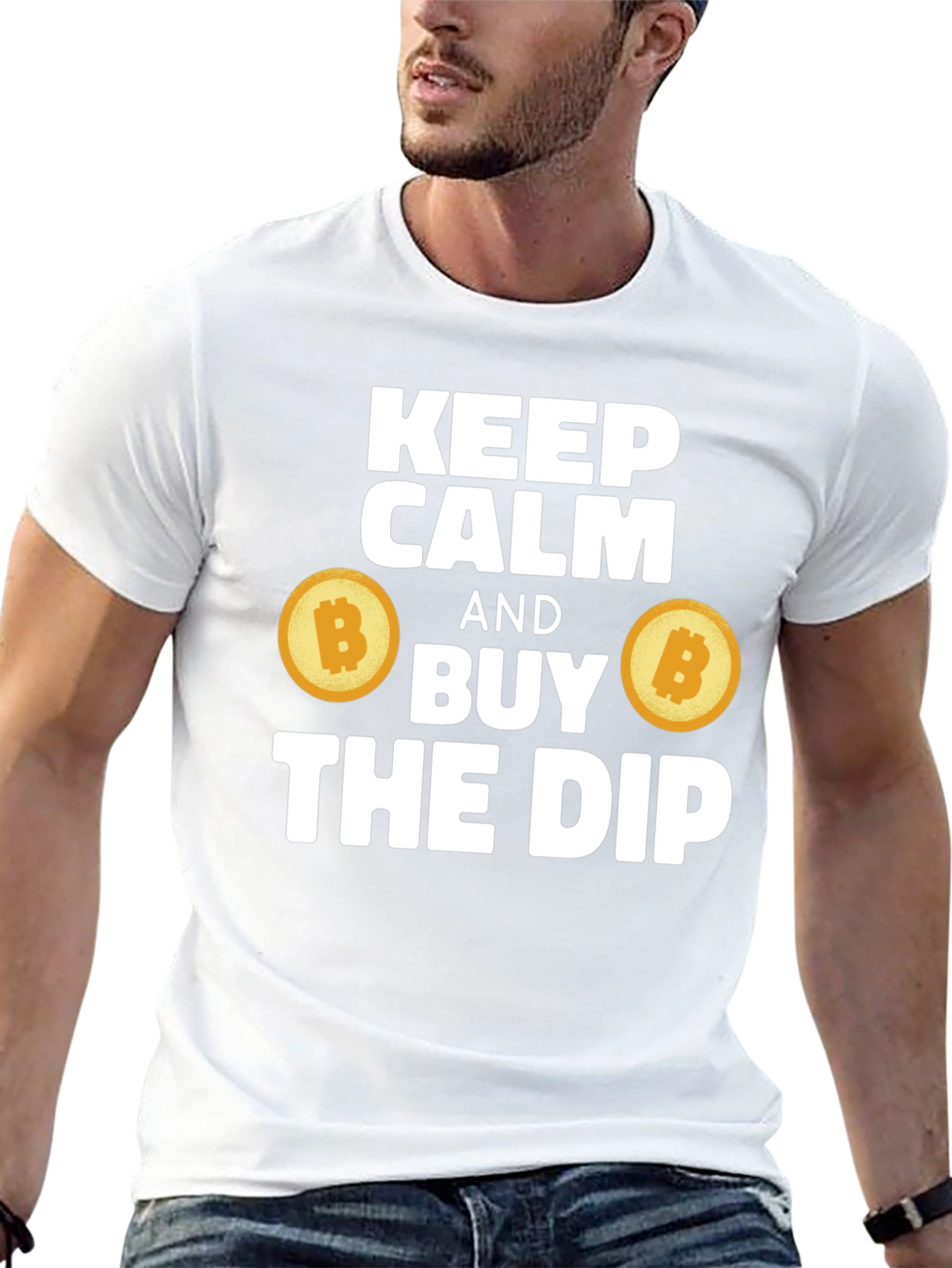 Keep Calm & Buy The Dip Bitcoin Crypto T-Shirt
