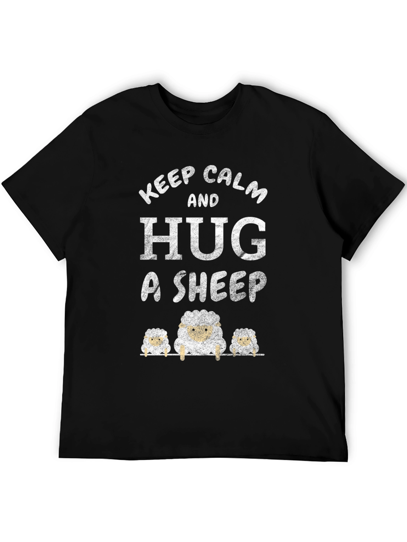 Keep Calm and Hug A Sheep Graphic Tee