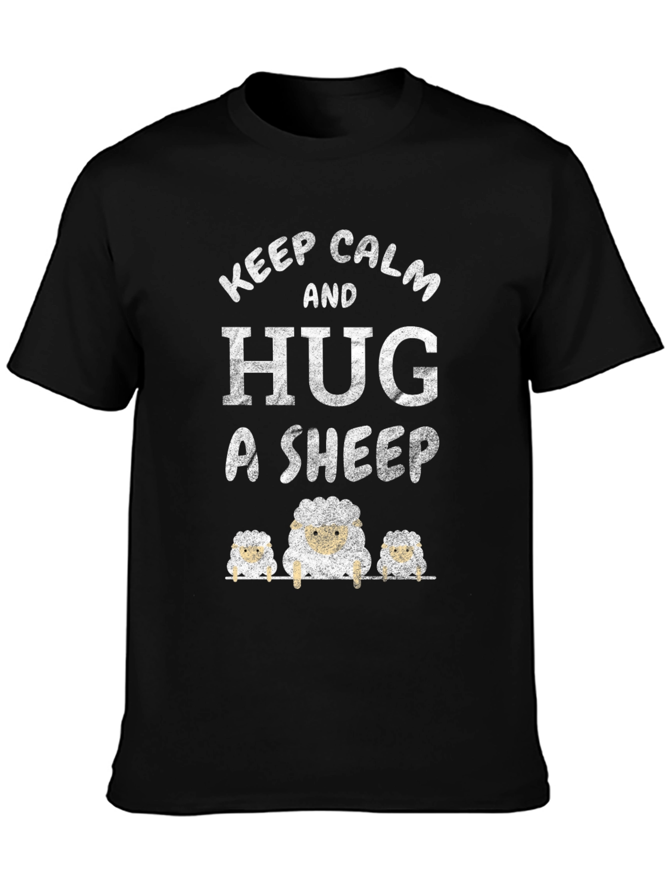 Keep Calm and Hug A Sheep Graphic Tee