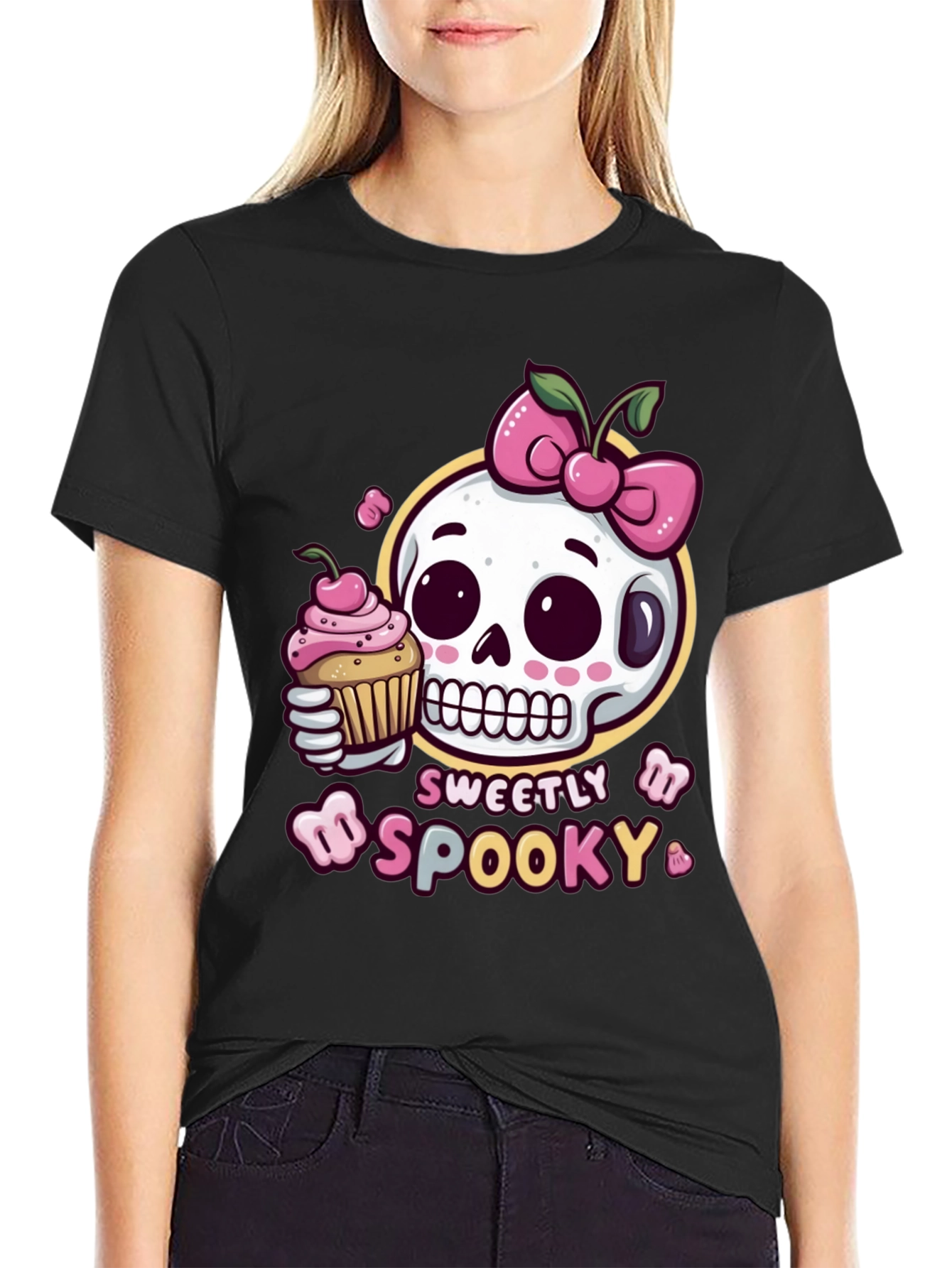 Sweetly Spooky Skull T-Shirt