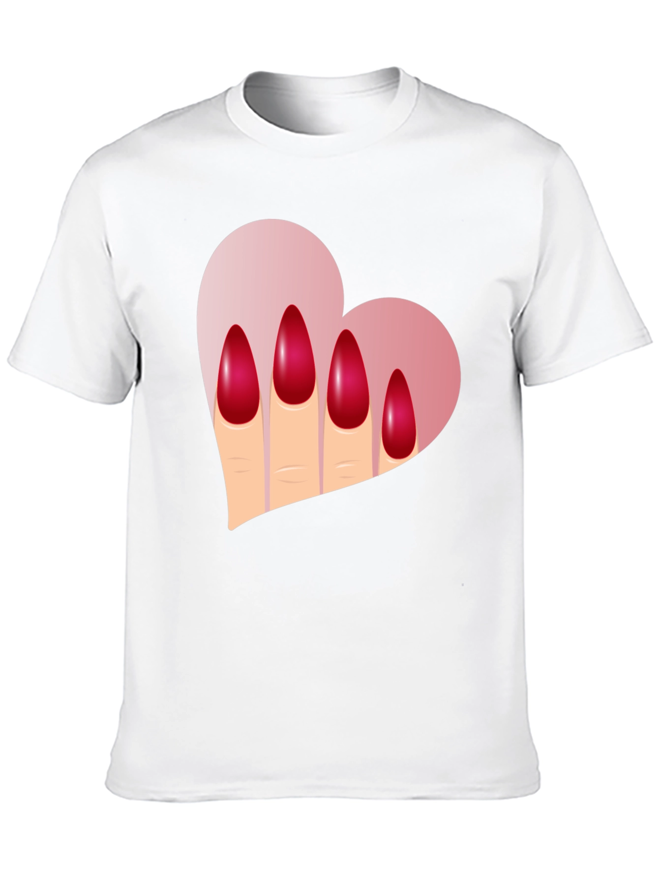 Heart & Nails Graphic Tee - Unique Fashion