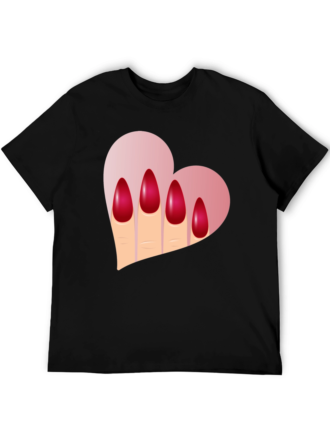 Heart & Nails Graphic Tee - Unique Fashion