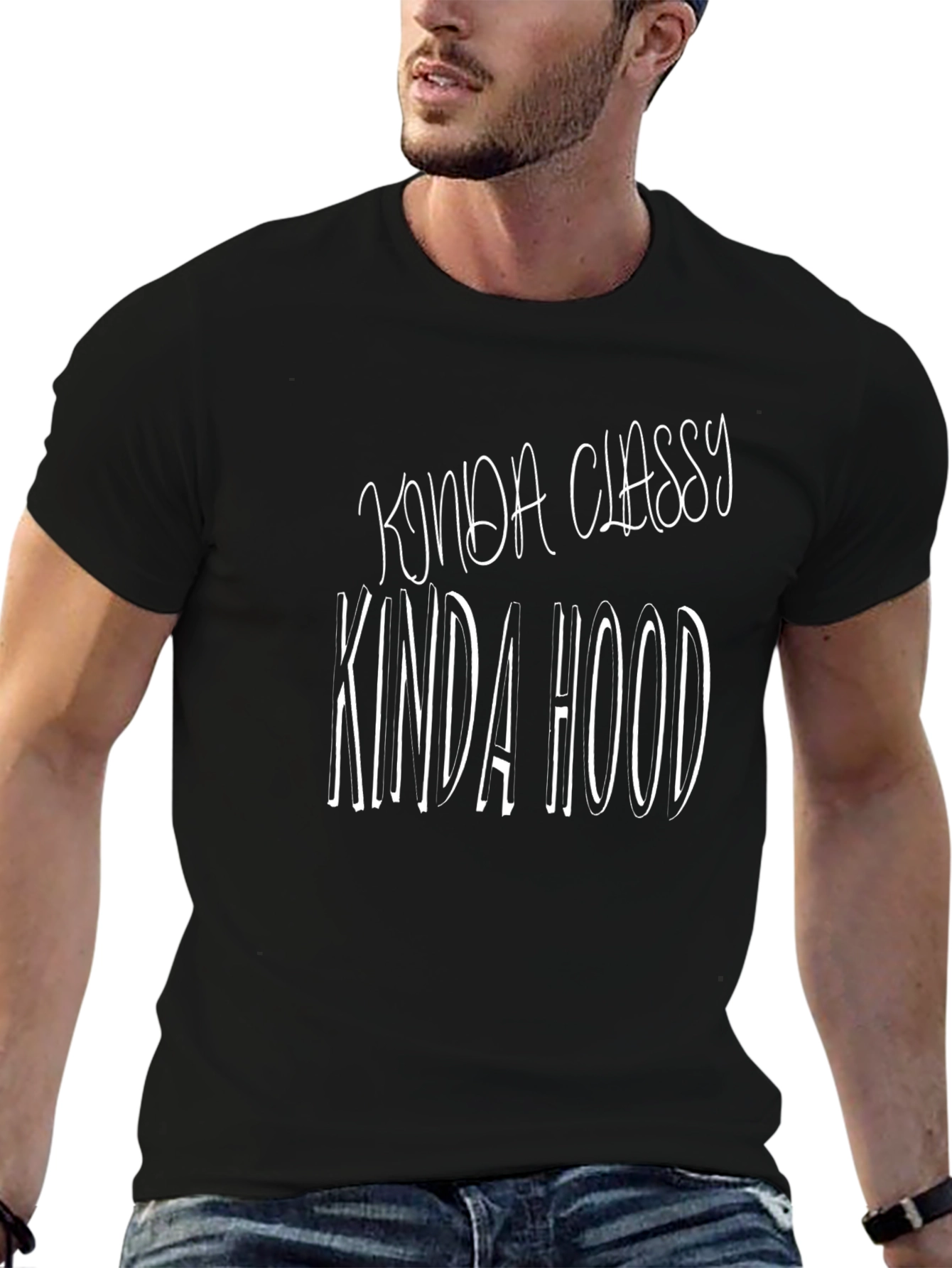 Kinda Classy Kinda Hood Black T-Shirt