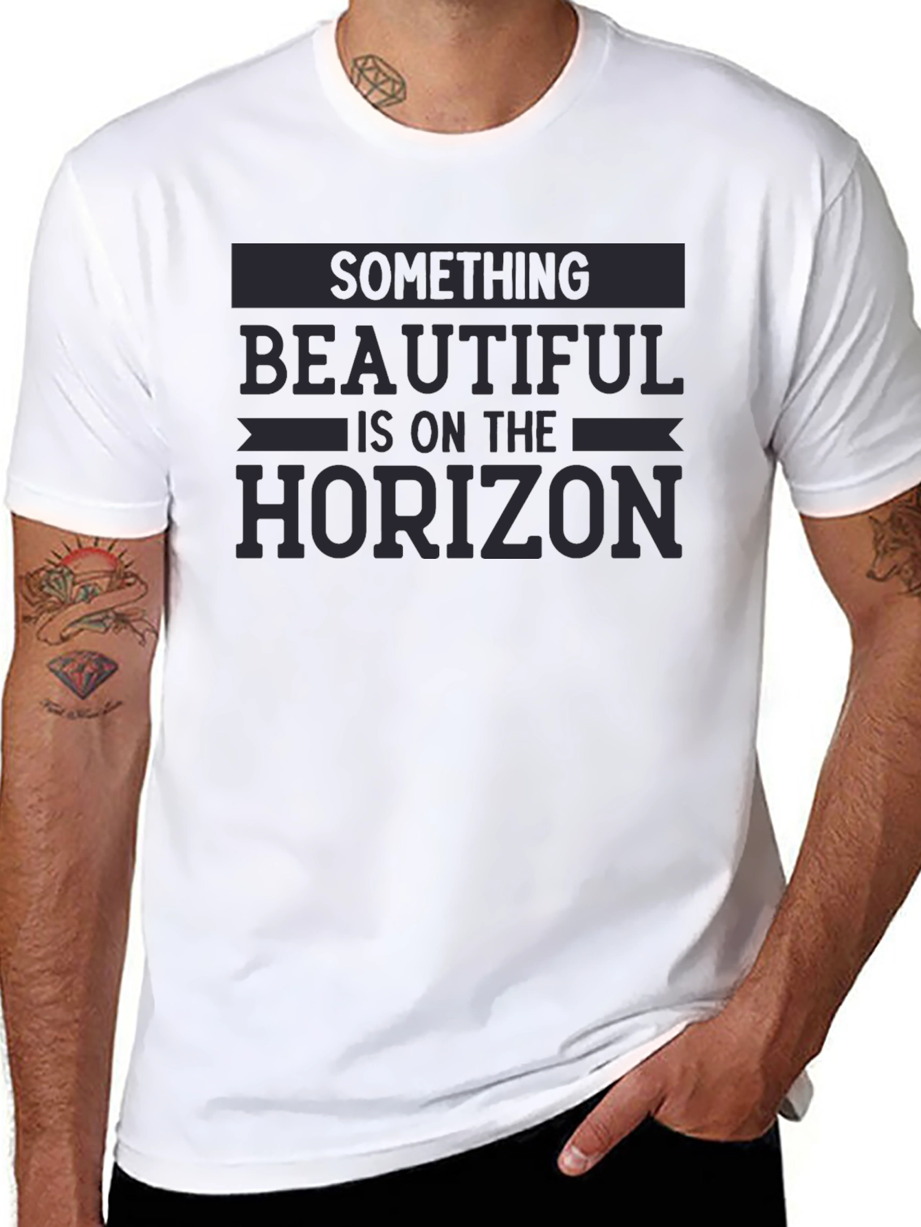 Beautiful Horizon Graphic Tee - Soft Black T-Shirt