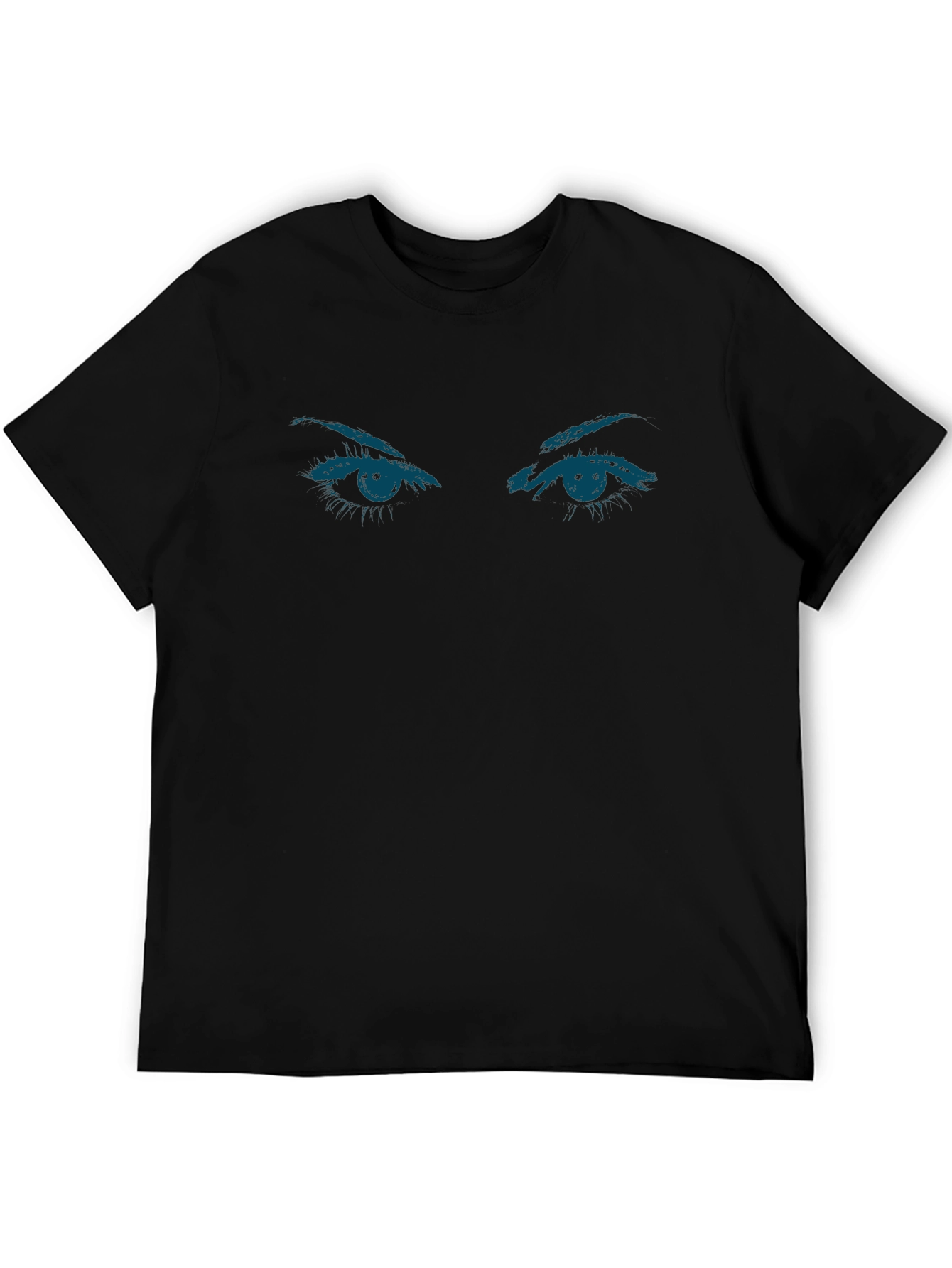 Eyes Graphic Tee - Trendy Black T-Shirt