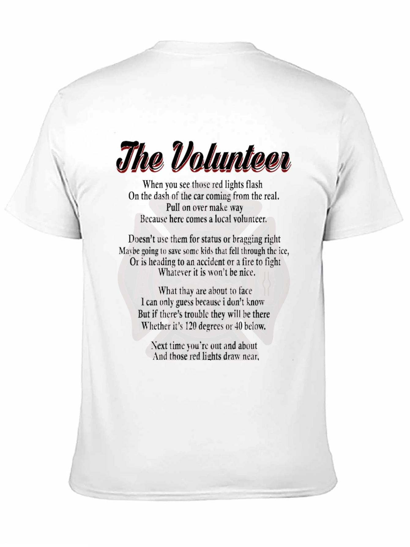 The Volunteer Poem Graphic Tee