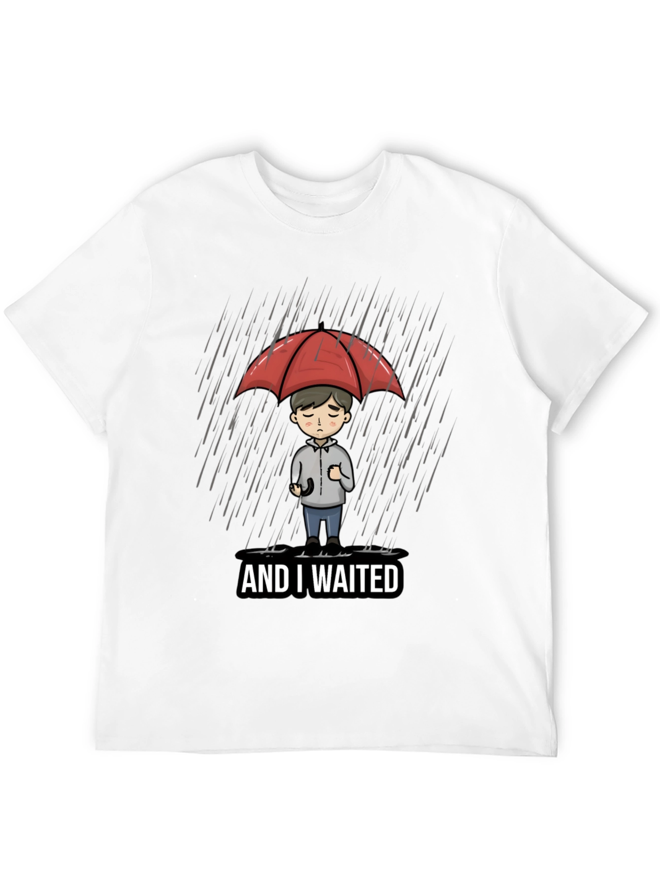 Sad Waiting Cartoon T-Shirt