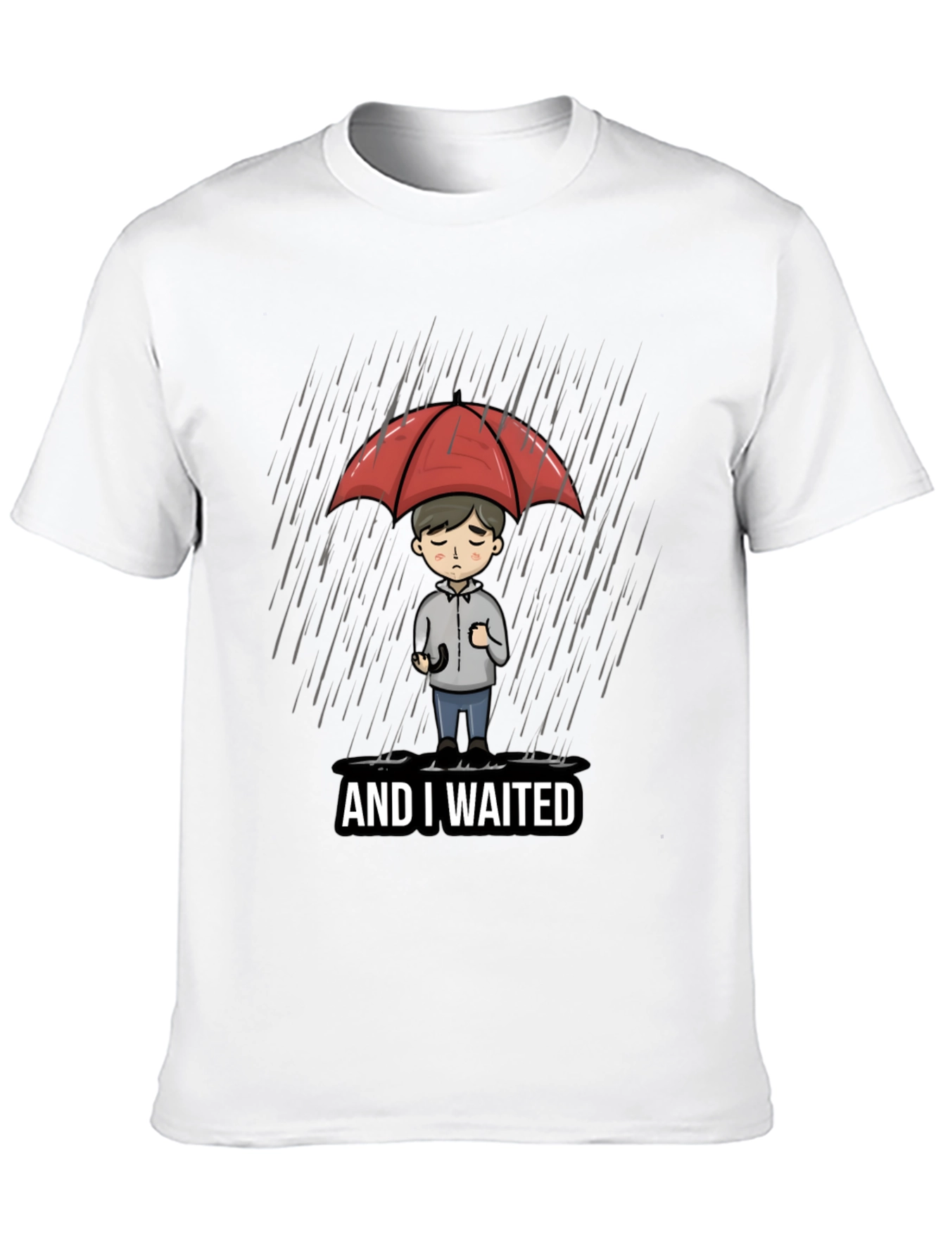 Sad Waiting Cartoon T-Shirt